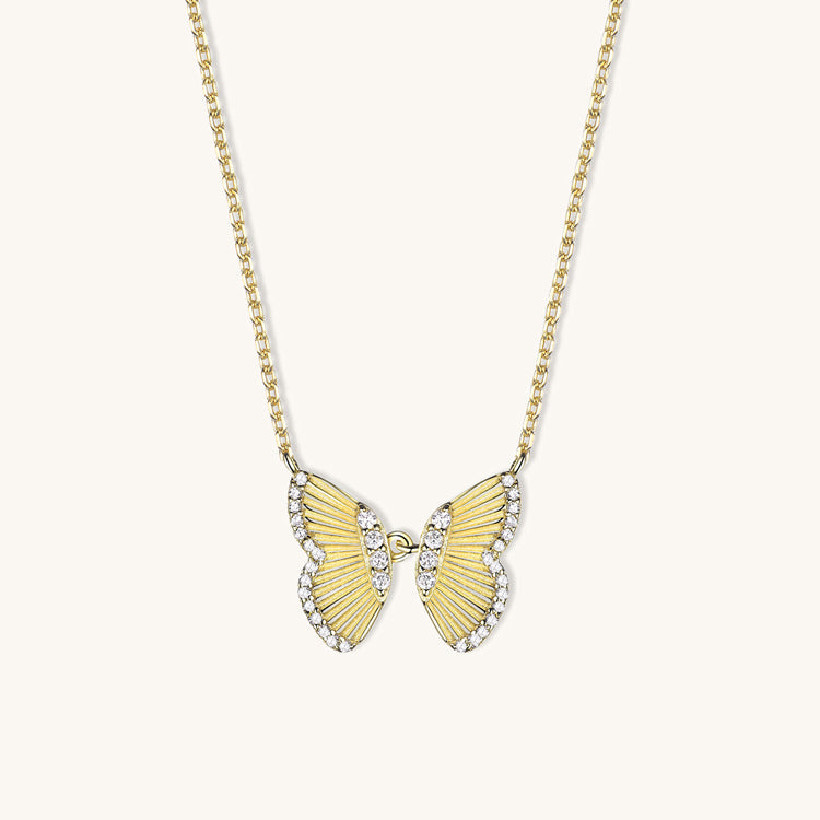 0.40 Carats Round Shape Moissanite Butterfly Necklace