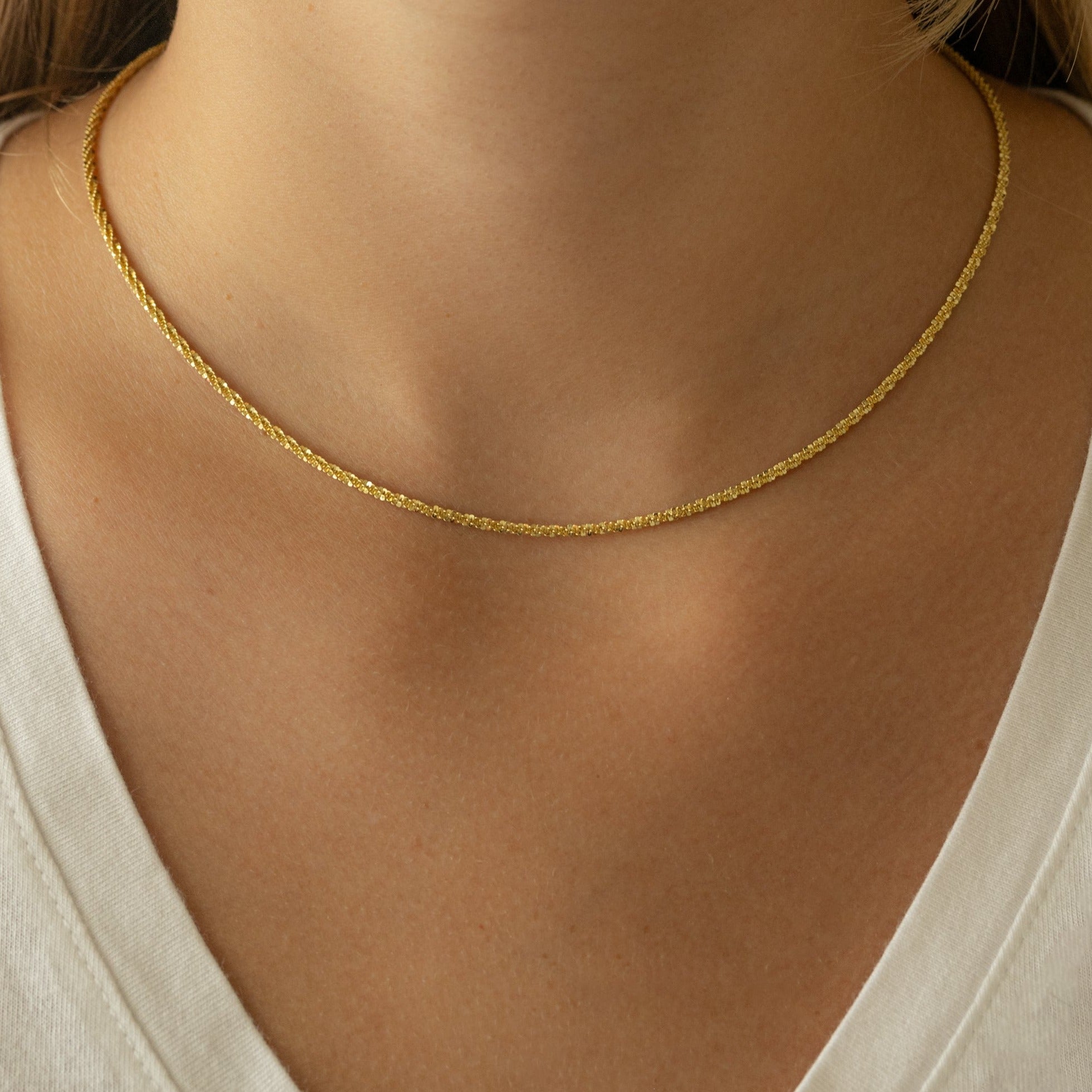 Plain Gold Chain Necklace