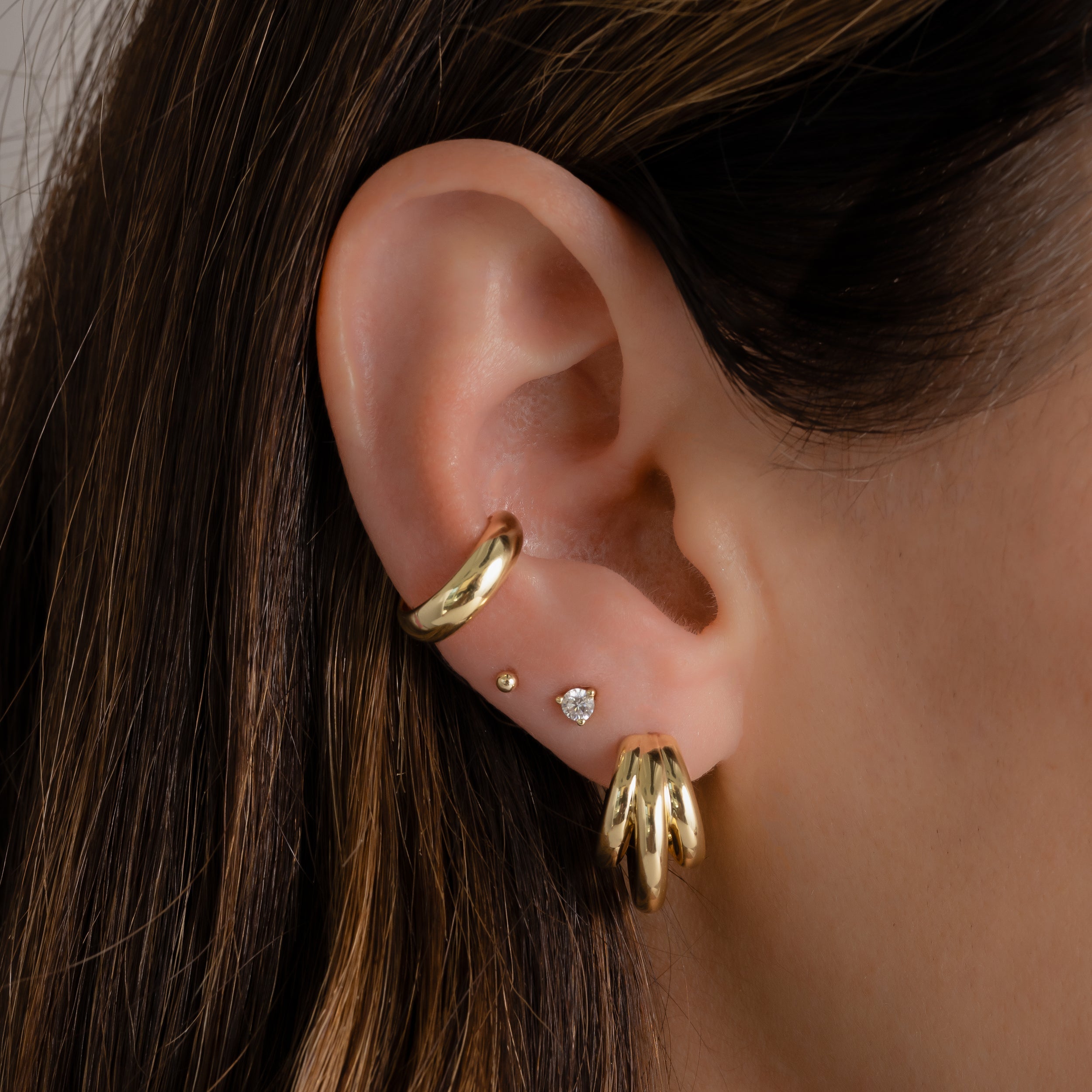 Ear Cuff Stud Earrings