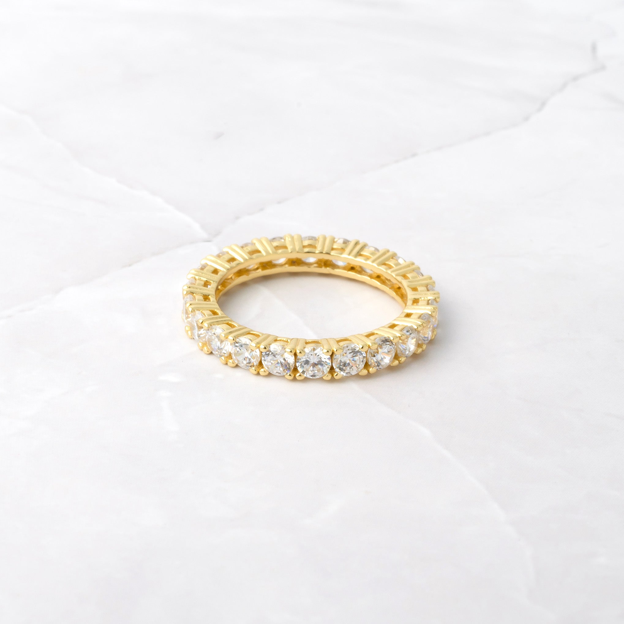 1.50 Carats Moissanite Round Shape Full Eternity Wedding Band