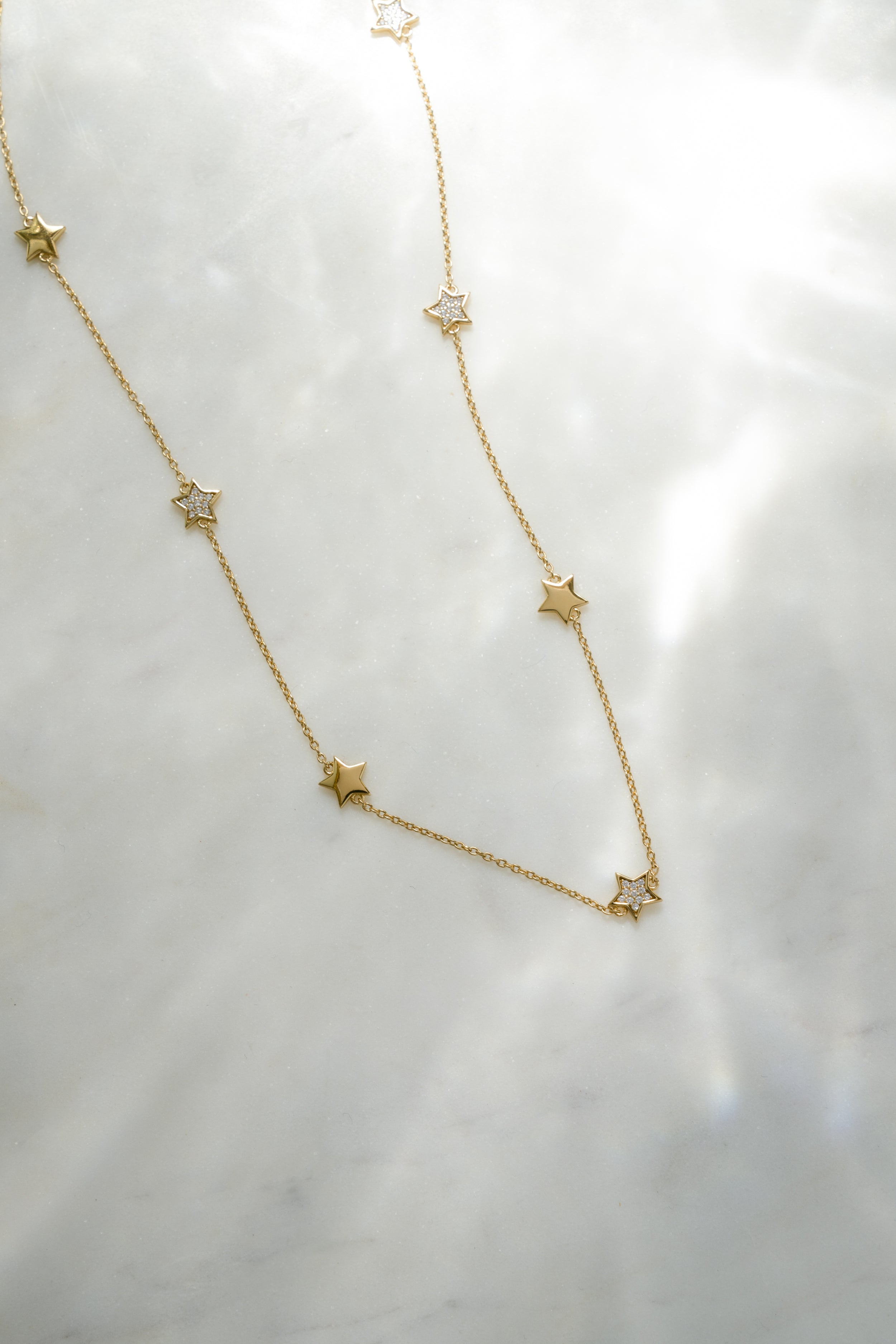 0.20 Carats Round Shape Moissanite Star Collar Necklace