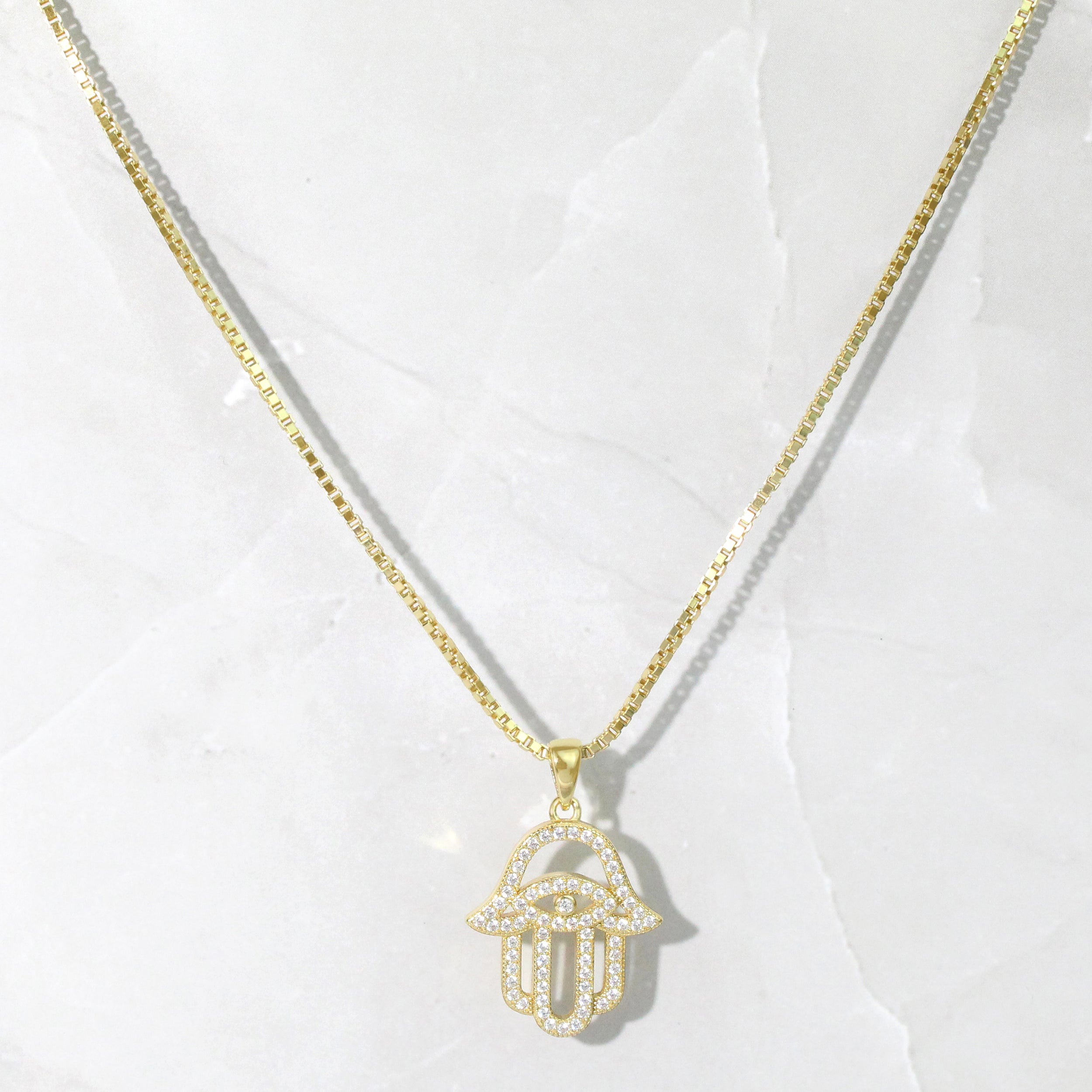 2.0 Carats Round Shape Moissanite Diamond Evil Eye Necklace