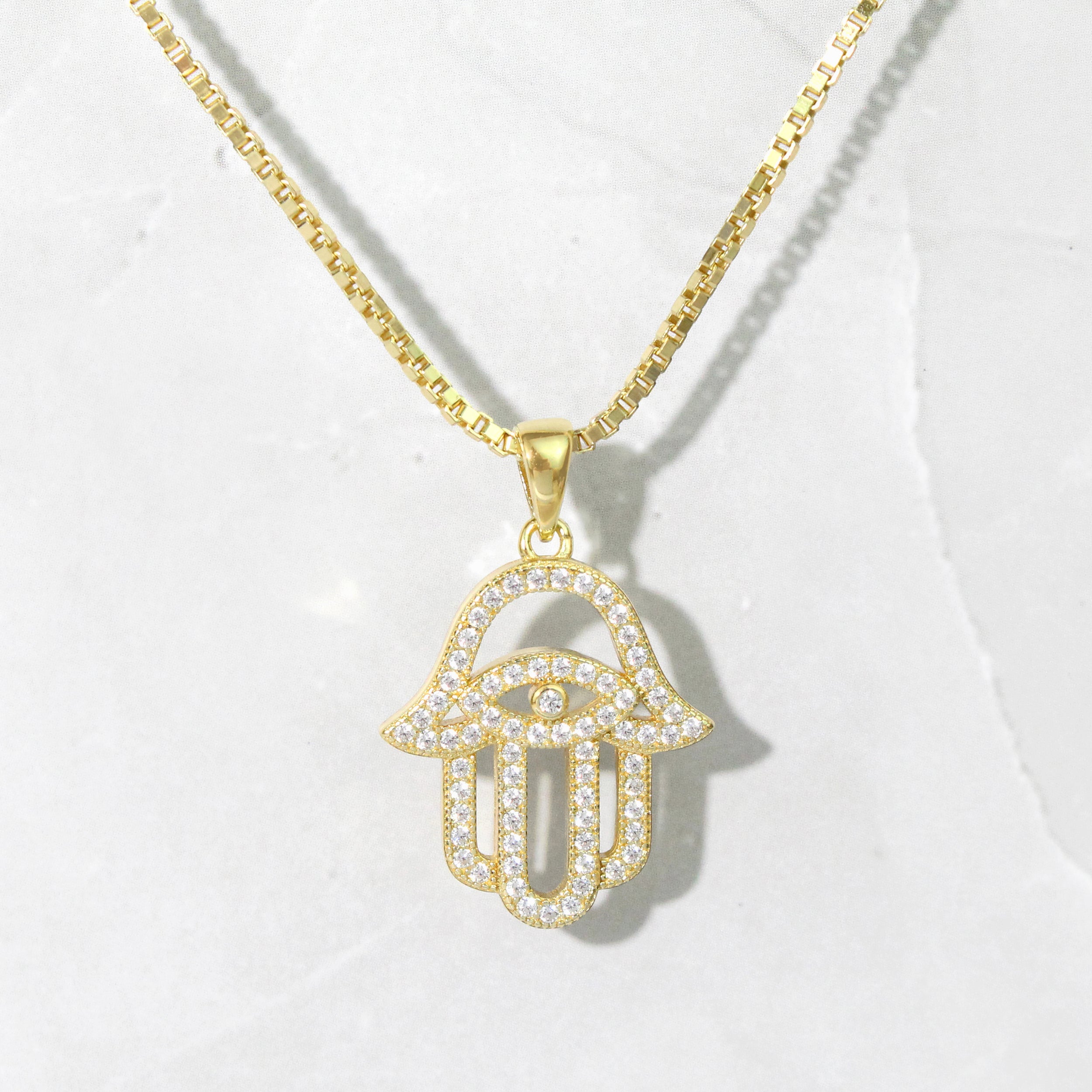 2.0 Carats Round Shape Moissanite Diamond Evil Eye Necklace