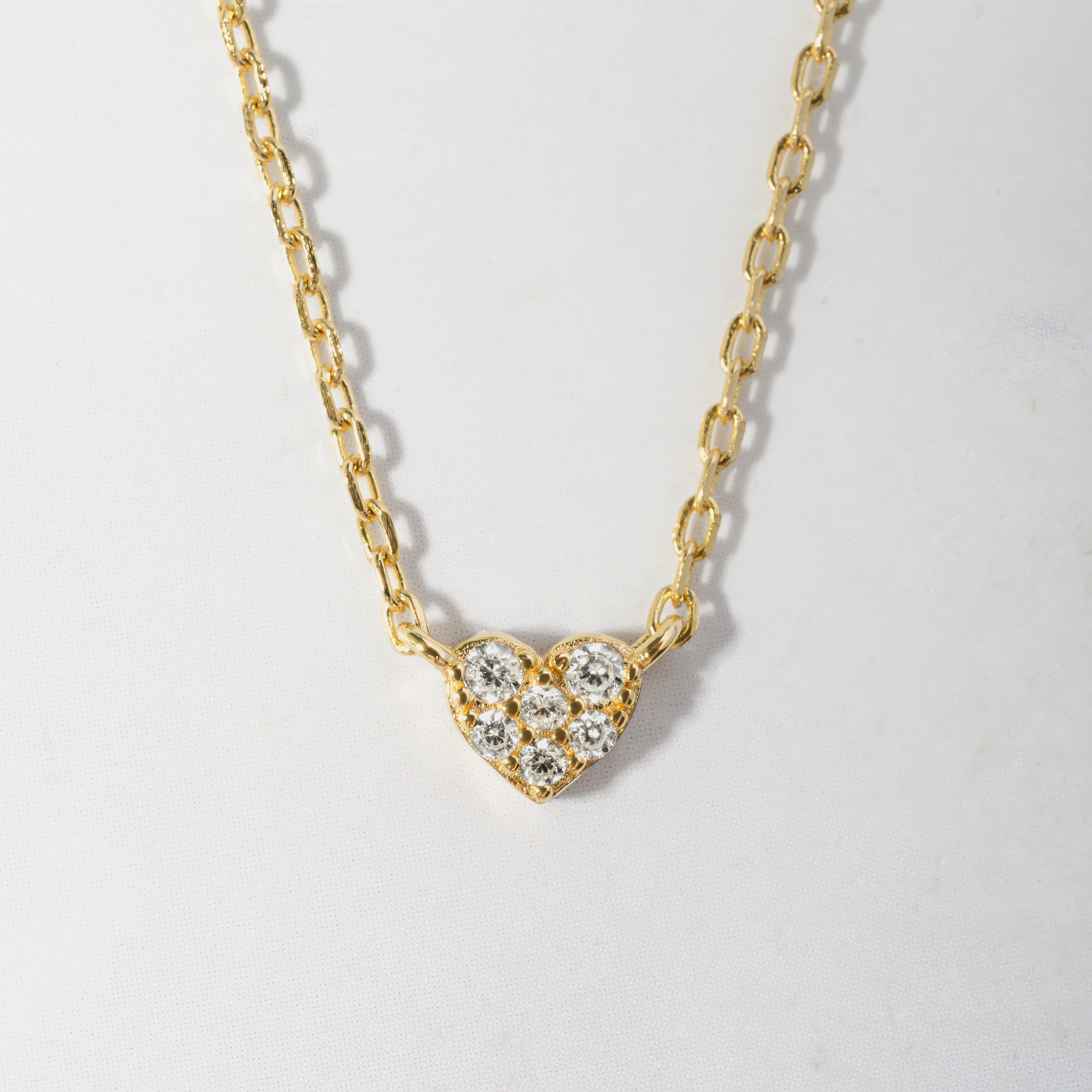 0.45 Carats Round Shape Moissanite Heart Necklace
