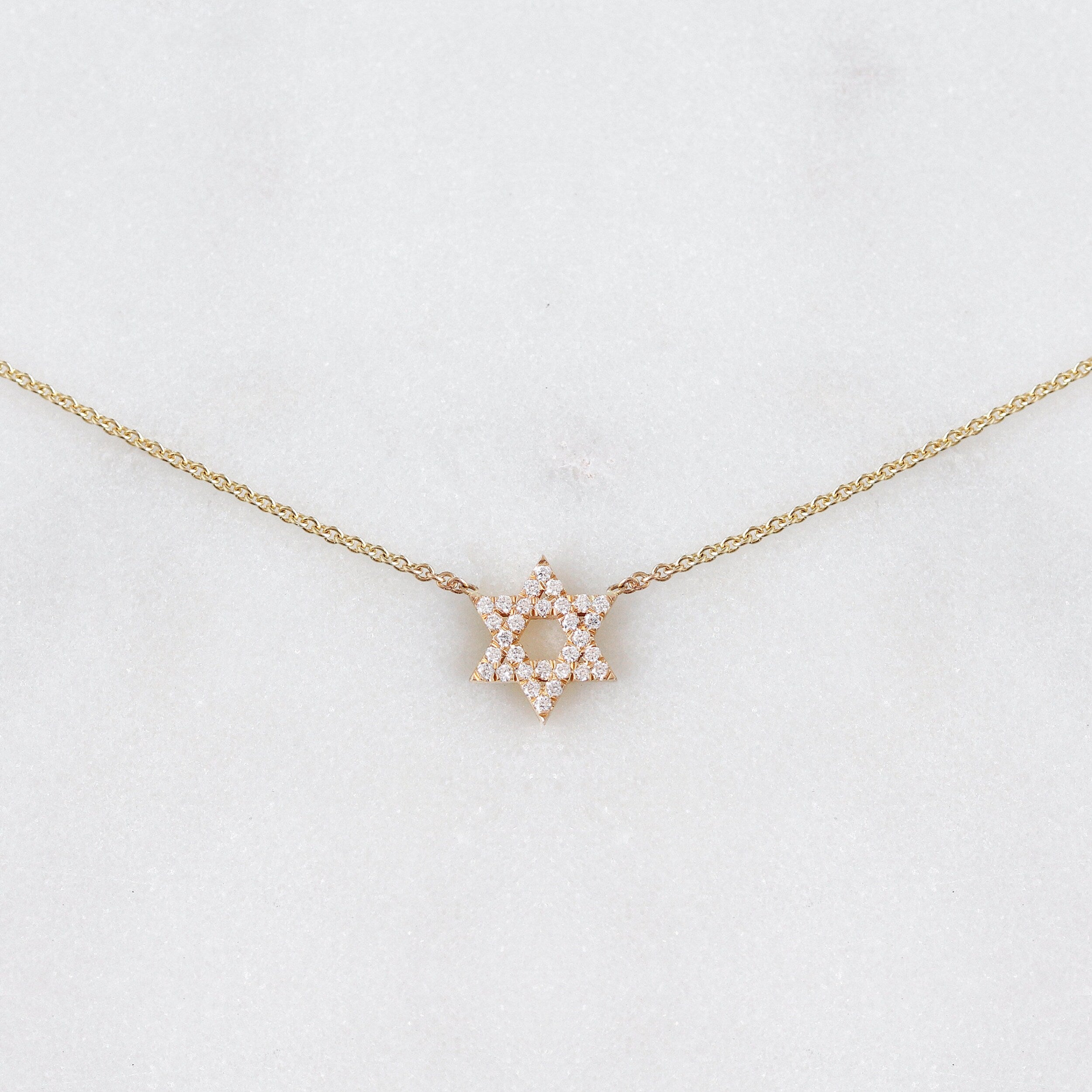 0.15 Carats Round Shape Moissanite Star Necklace