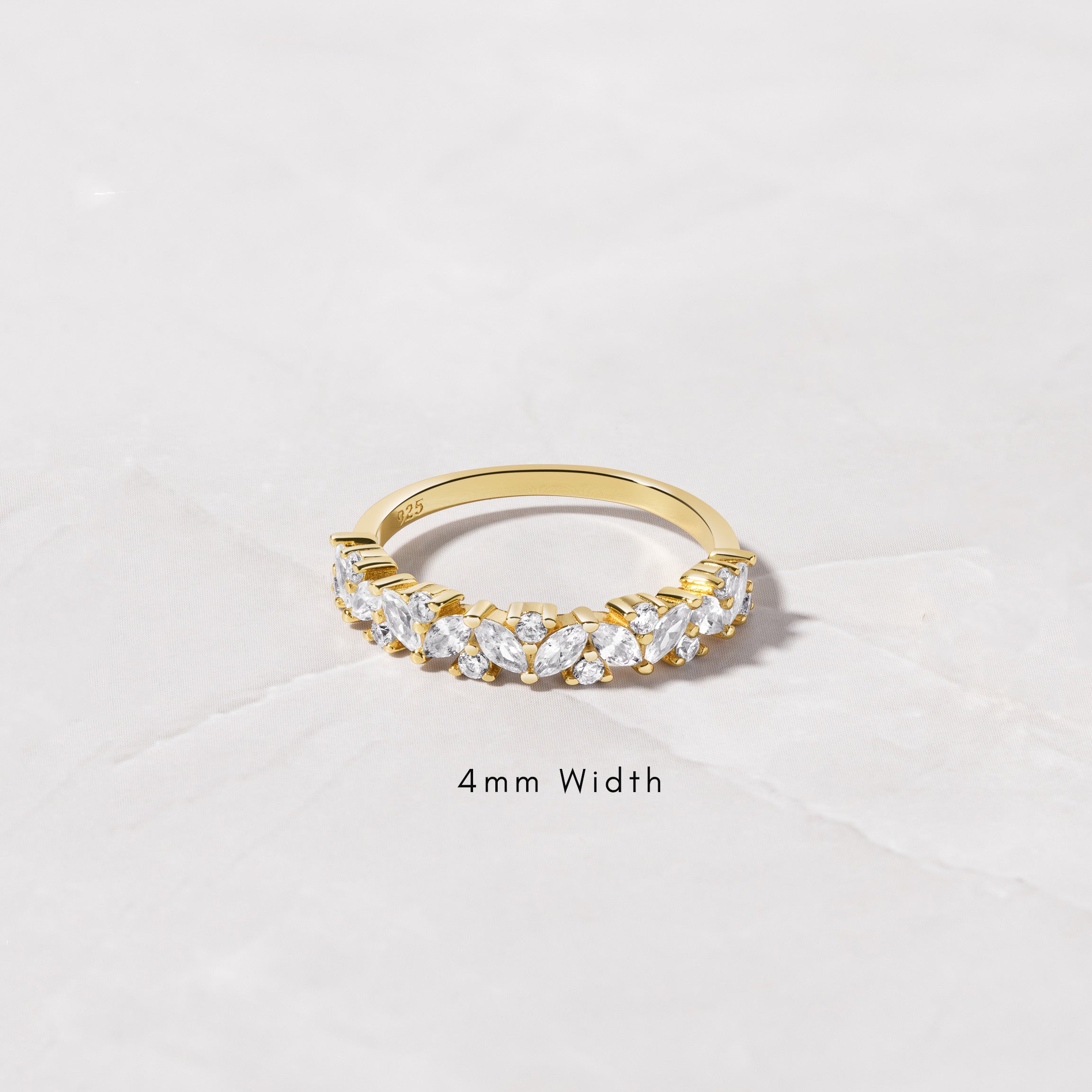 0.50 Carats Moissanite Round & Marquise Cut Eternity Style Wedding Band