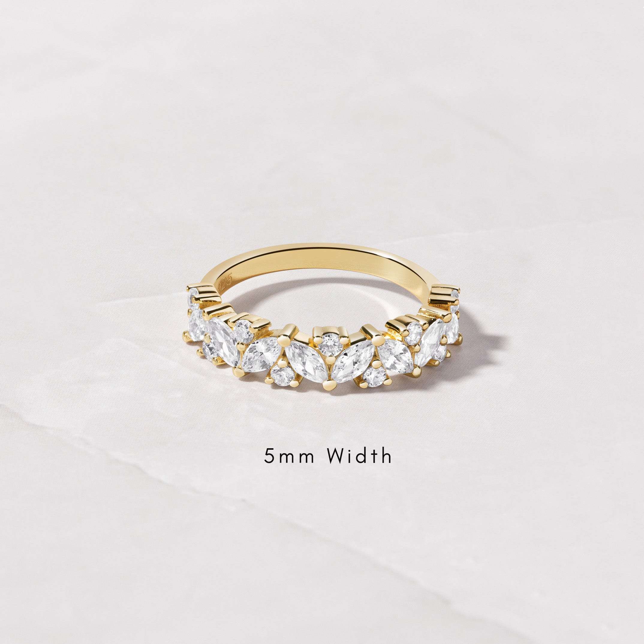 0.50 Carats Moissanite Round & Marquise Cut Eternity Style Wedding Band