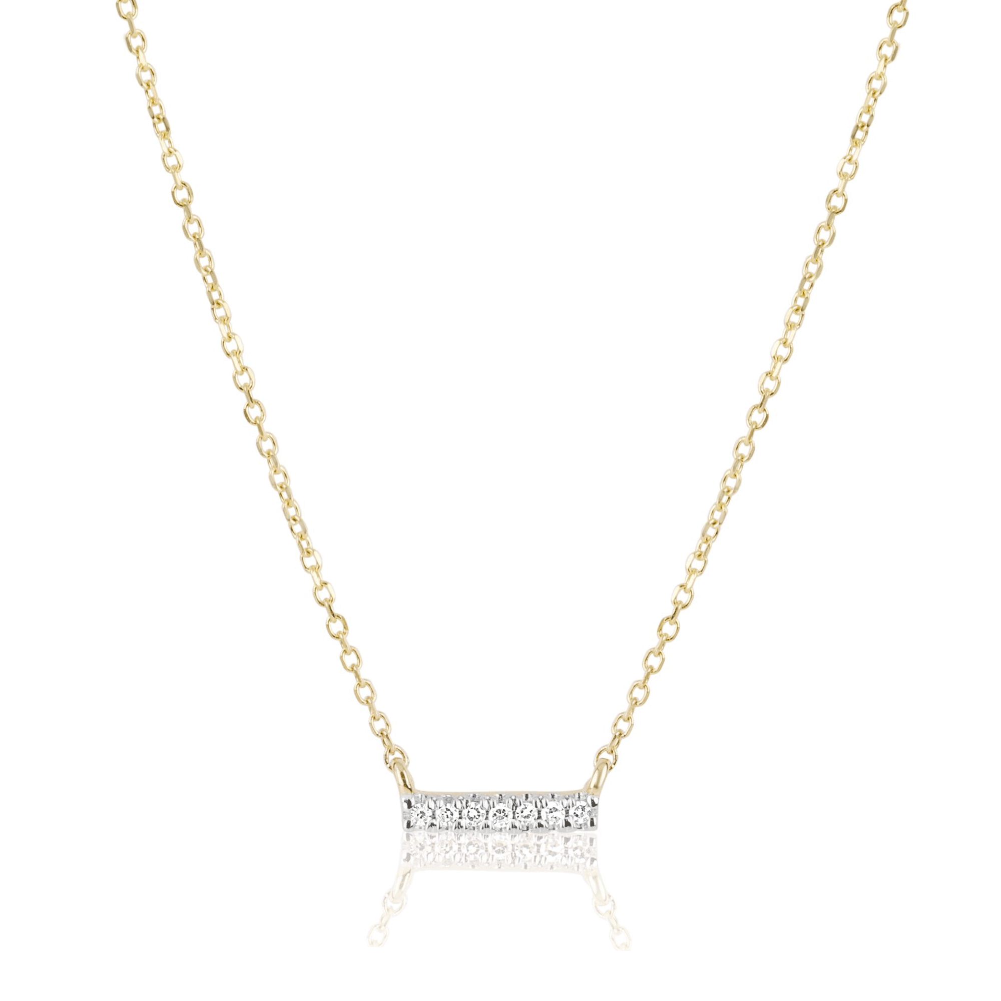 0.15 Carats Round Shape Moissanite Pave Necklace