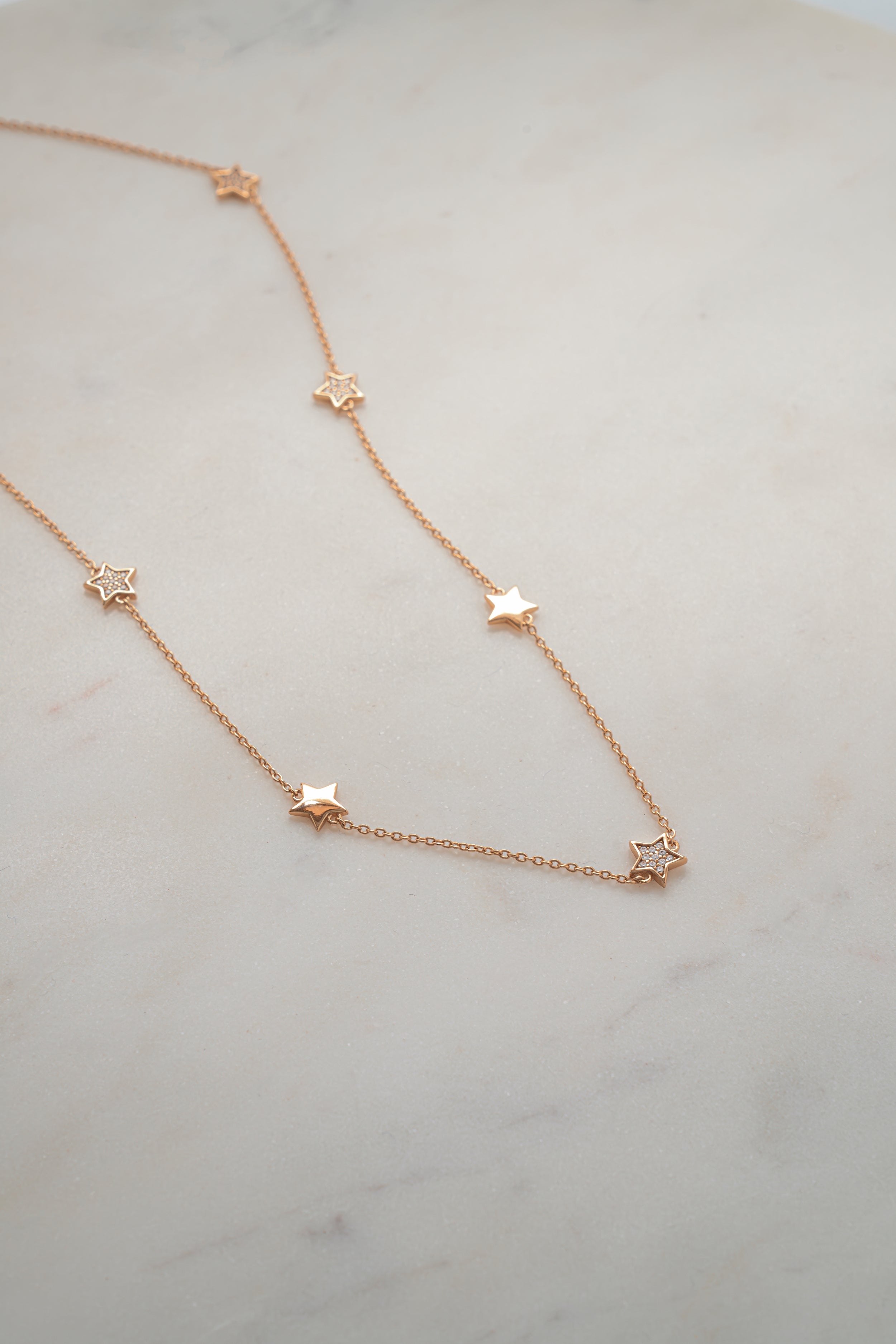 0.20 Carats Round Shape Moissanite Star Collar Necklace