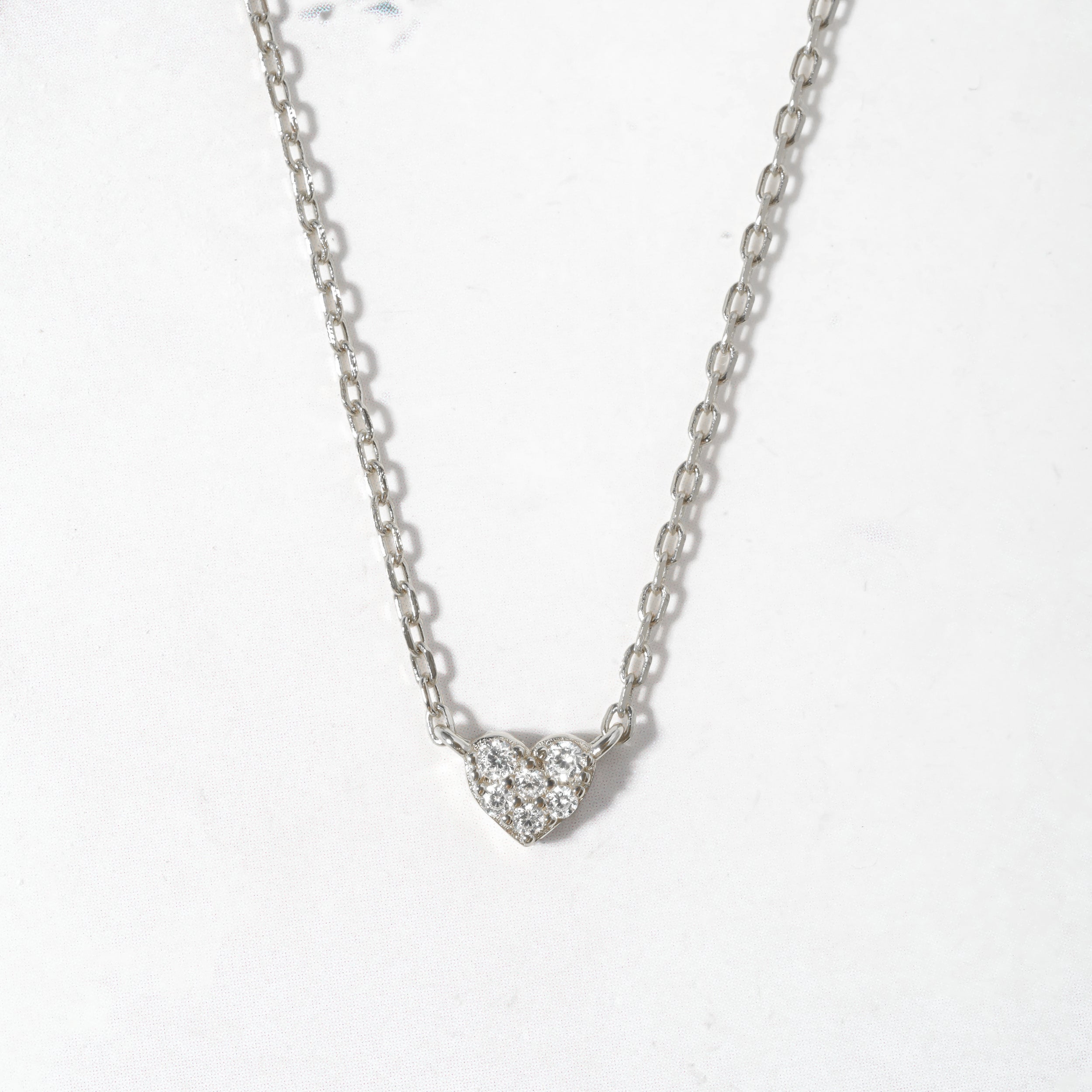 0.45 Carats Round Shape Moissanite Heart Necklace