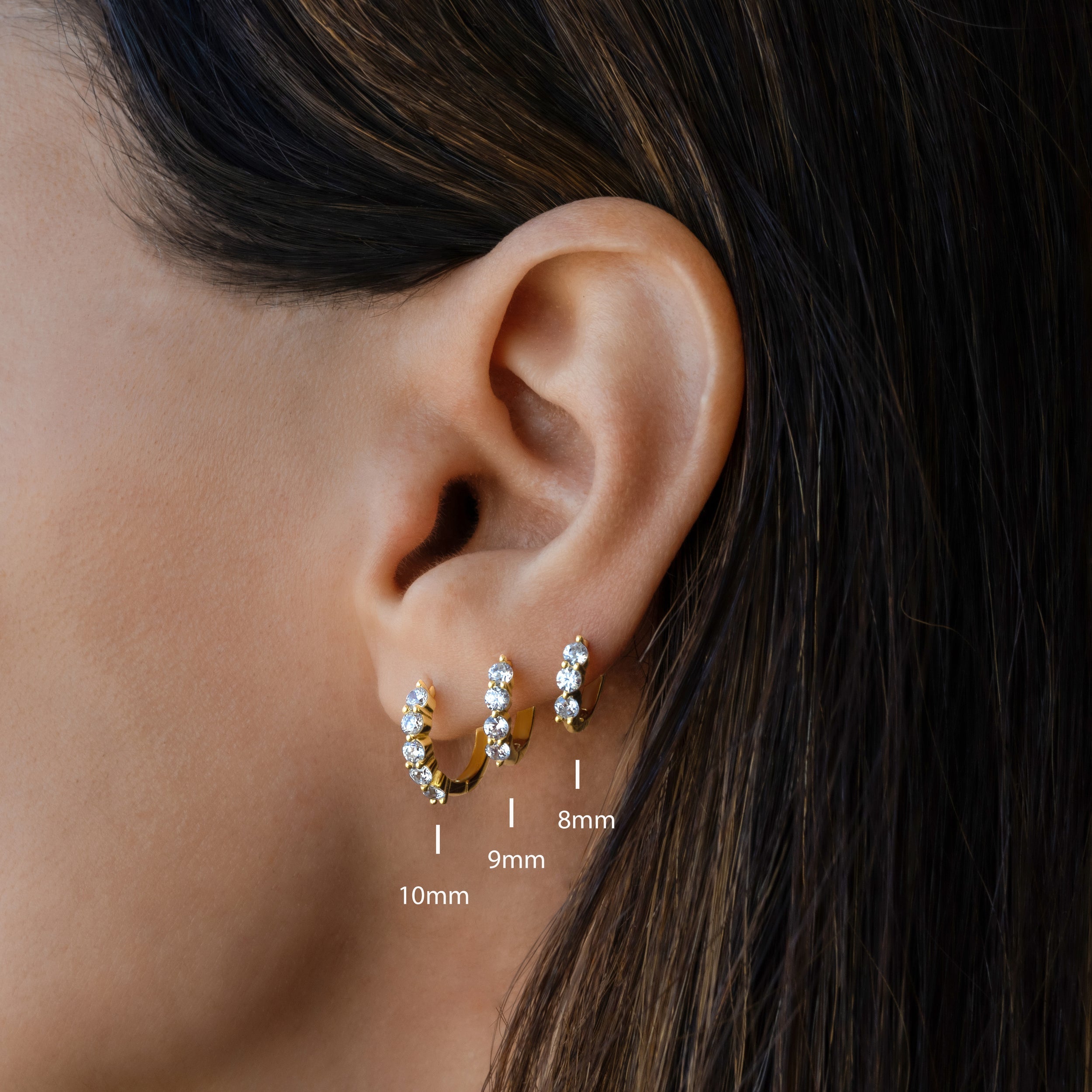 0.50 TCW Round Shape Moissanite Hoops Earrings