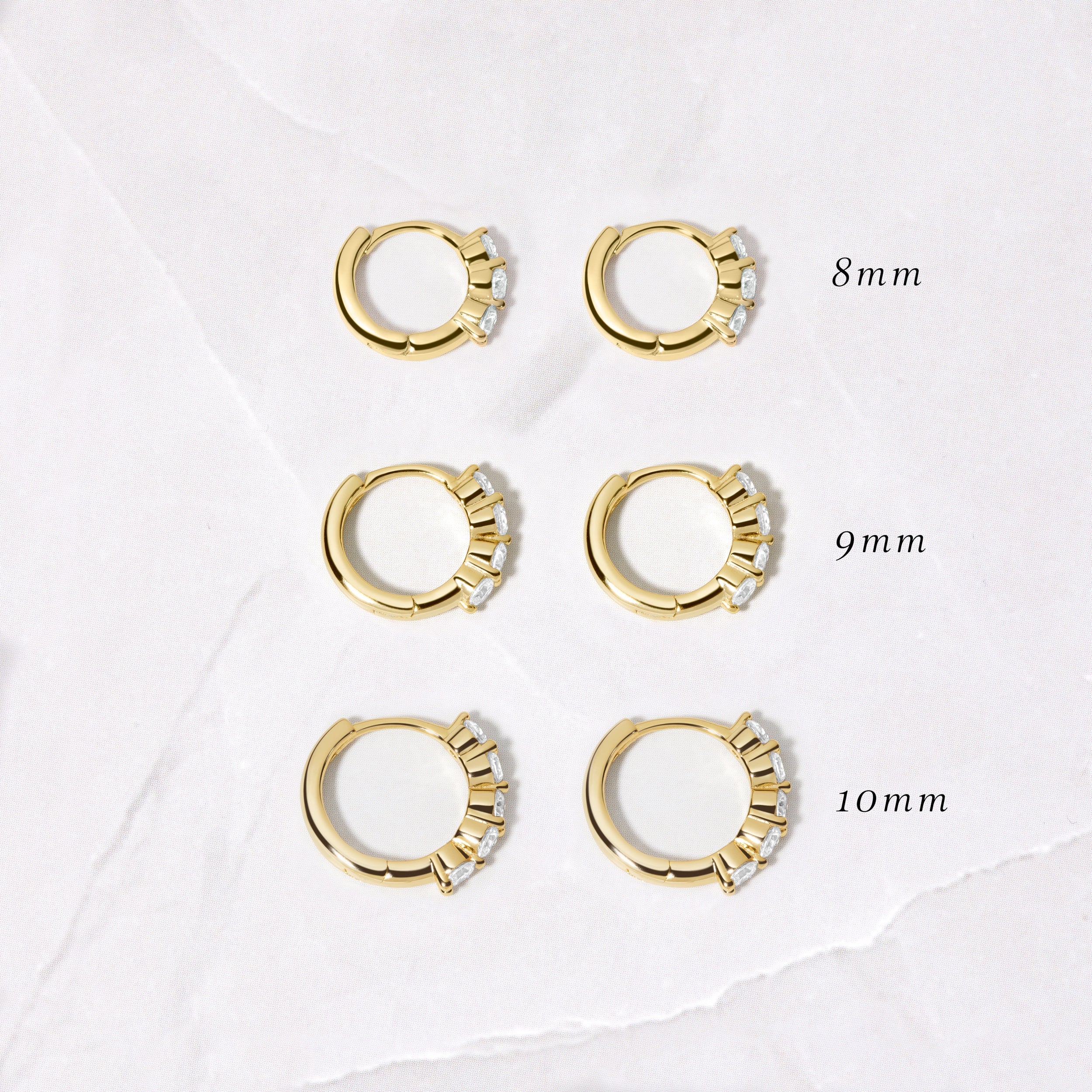 0.50 TCW Round Shape Moissanite Hoops Earrings