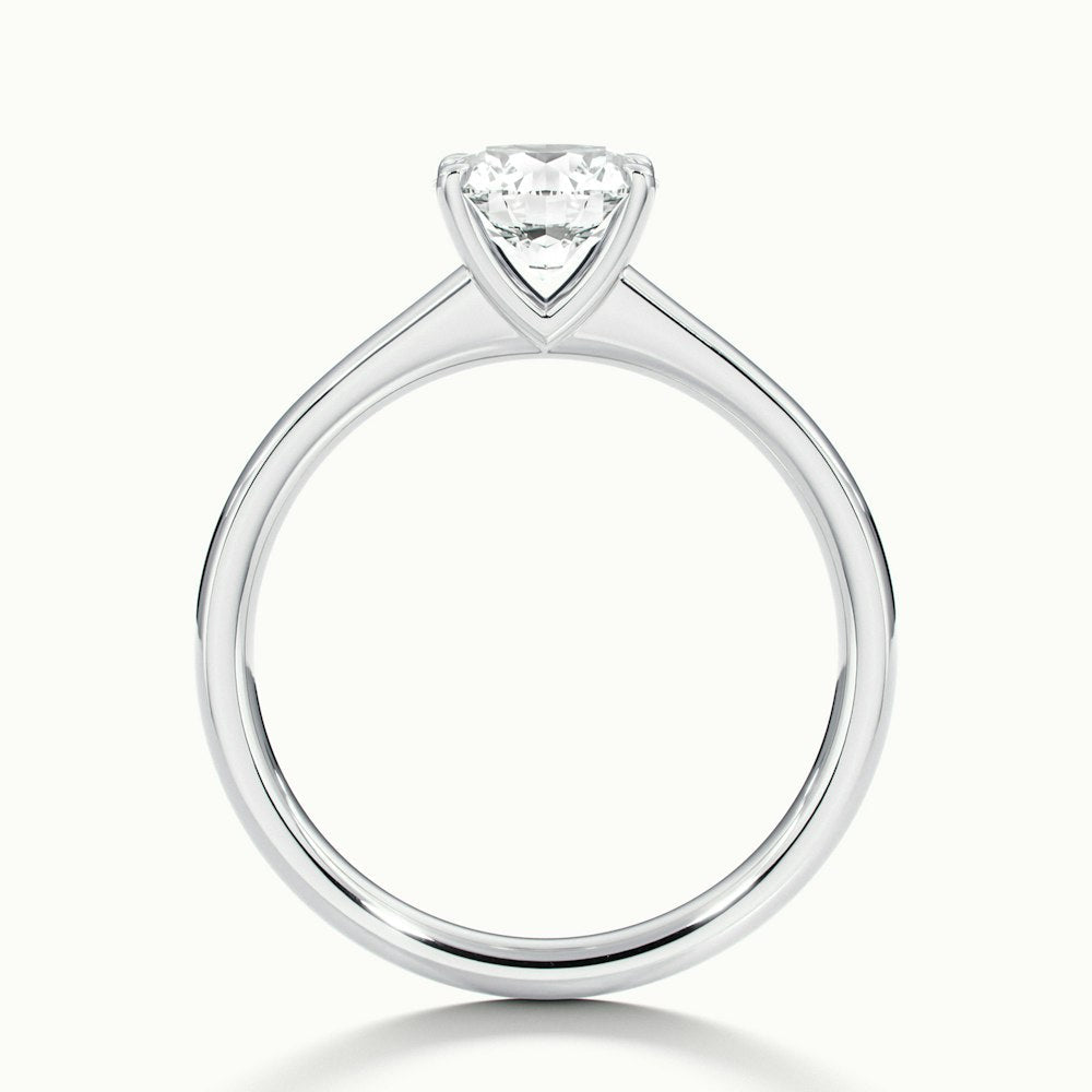 1.0 Carats Lab Grown Diamond Round Shape E-VS1 Solitaire Engagement Ring