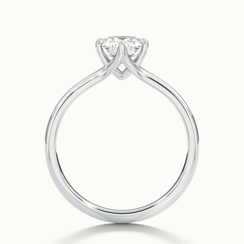 1.0 Carats Lab Grown Diamond Round Shape E-VS2 Solitaire Engagement Ring