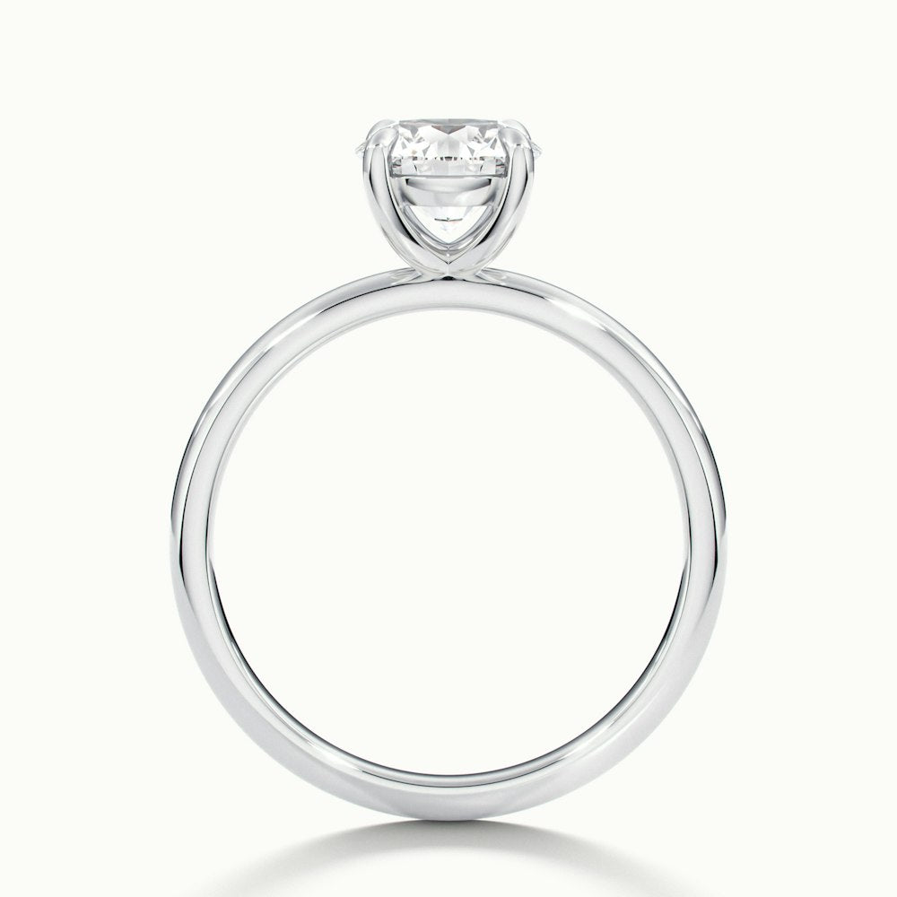1.0 Carats Lab Grown Diamond Round Shape E-VS1 Solitaire Engagement Ring