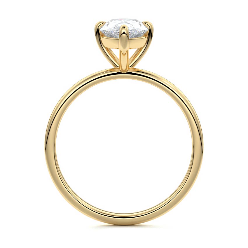 2.50 Carats Lab Grown Diamond Pear Shape E-VS1 Solitaire Engagement Ring
