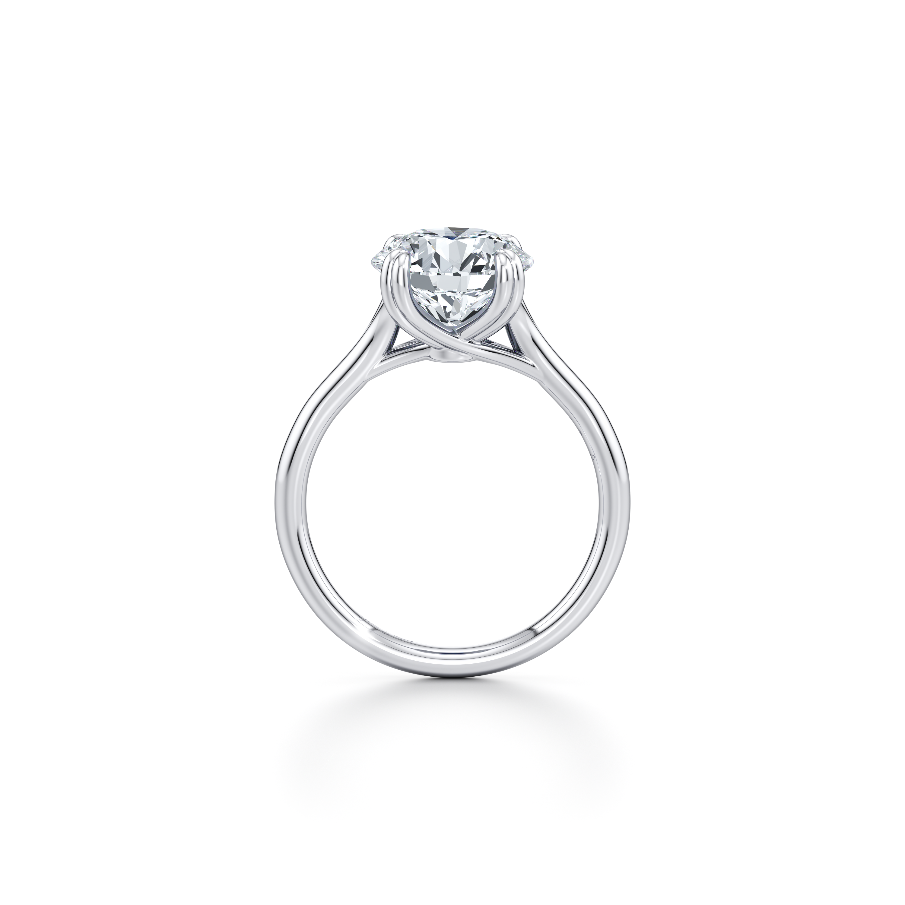 1.50 Carats Lab Grown Diamond Round Shape F-VS1 Solitaire Engagement Ring