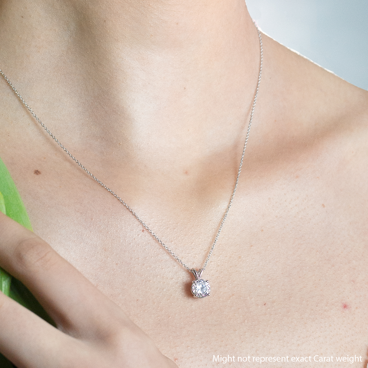 0.50 CT Round CVD Diamond Solitaire Necklace