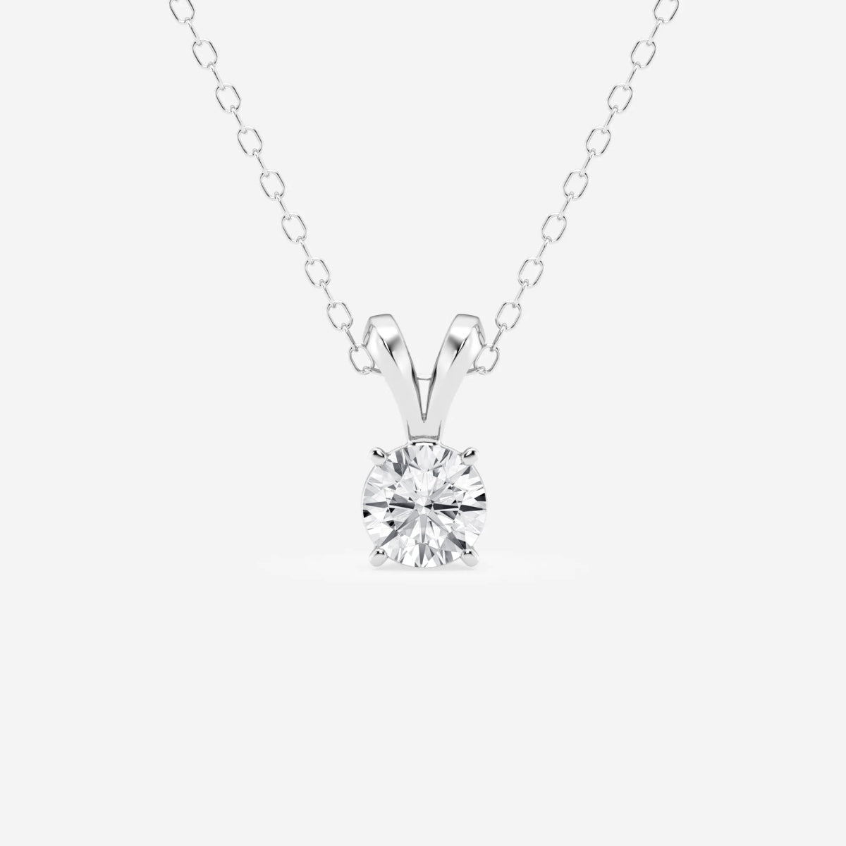 0.50 CT Round CVD Diamond Solitaire Necklace