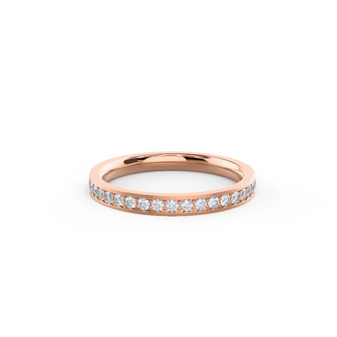 0.55 Carats Lab Grown Diamond Round Shape Full Eternity Wedding Band