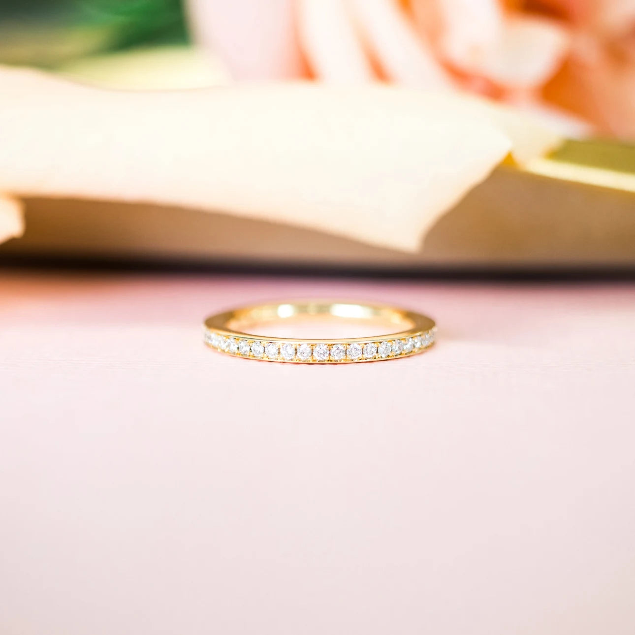 0.55 Carats Lab Grown Diamond Round Shape Full Eternity Wedding Band