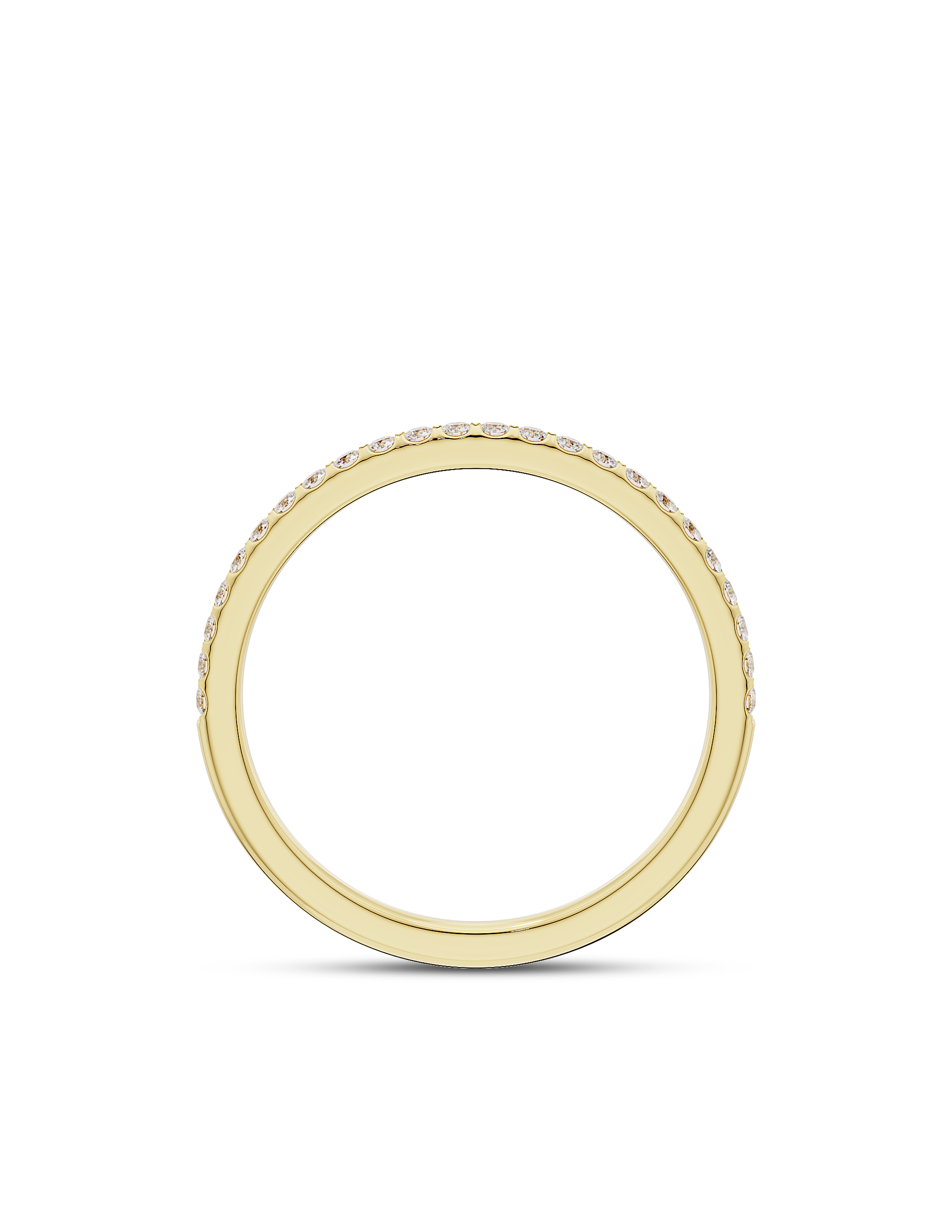 0.10 Carats Moissanite Round Half Eternity Wedding Band