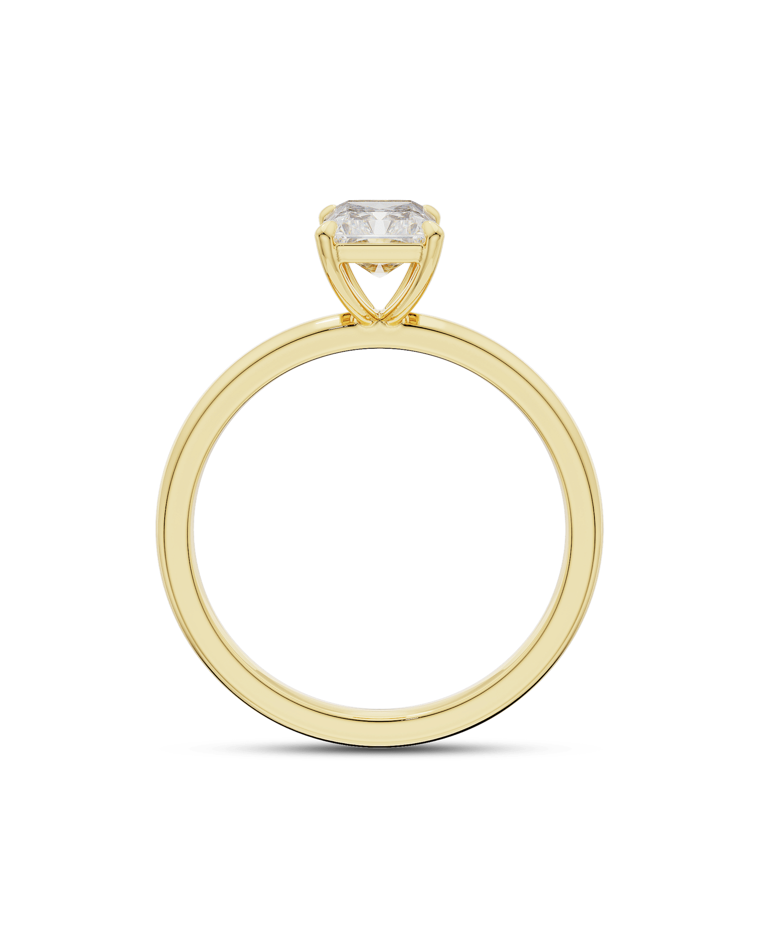 2.0 Carats Radiant Shape Moissanite Solitaire Engagement Ring