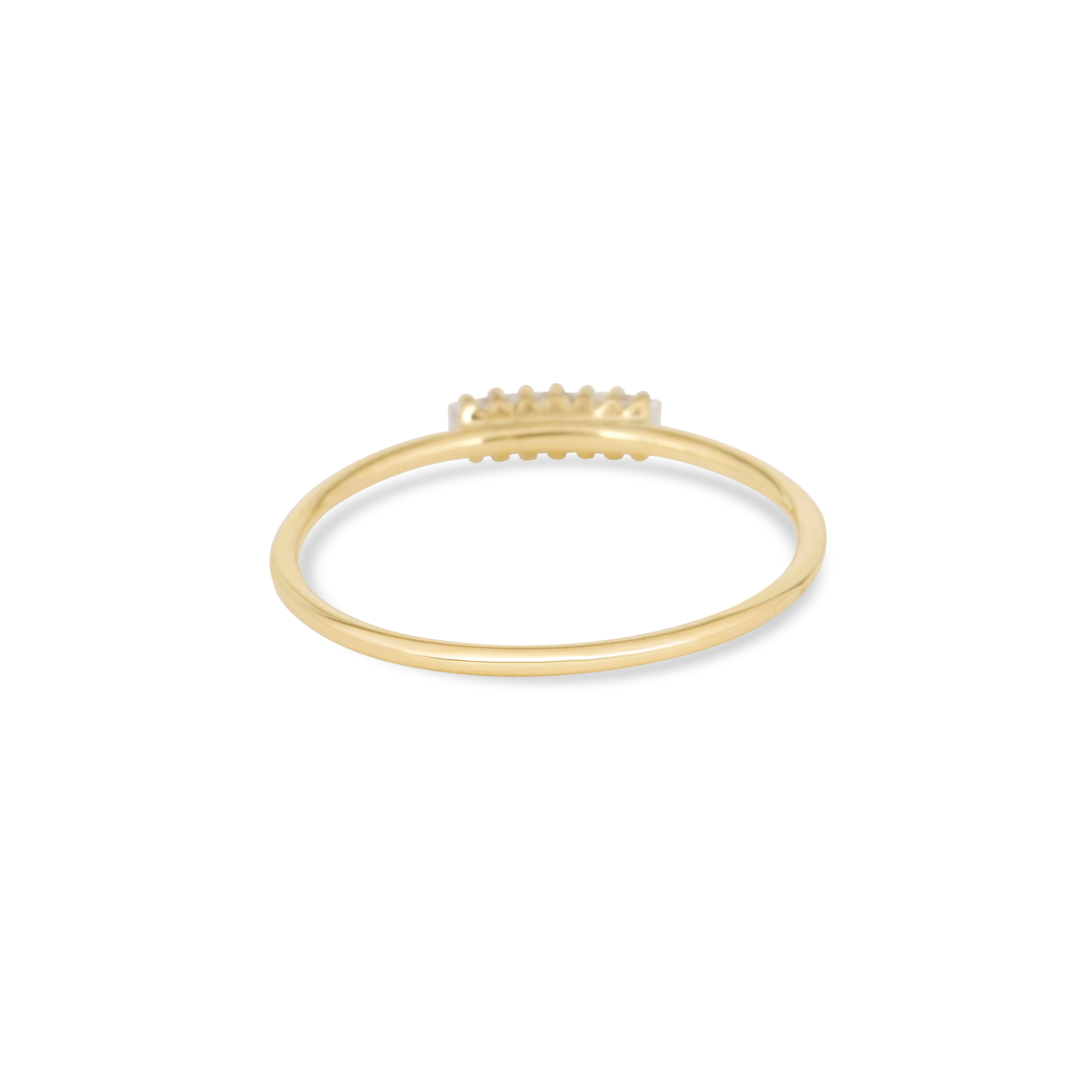 0.07 Carats Lab Grown Diamond Baguette Shape Minimalist Wedding Band