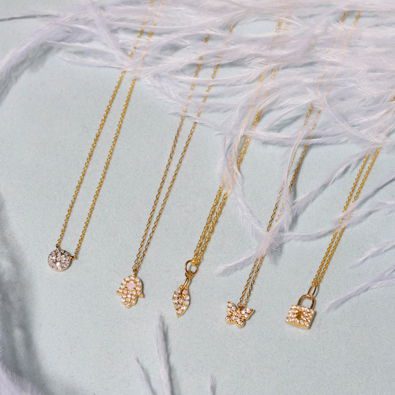 0.15 Carats Round Shape Moissanite Butterfly Necklace