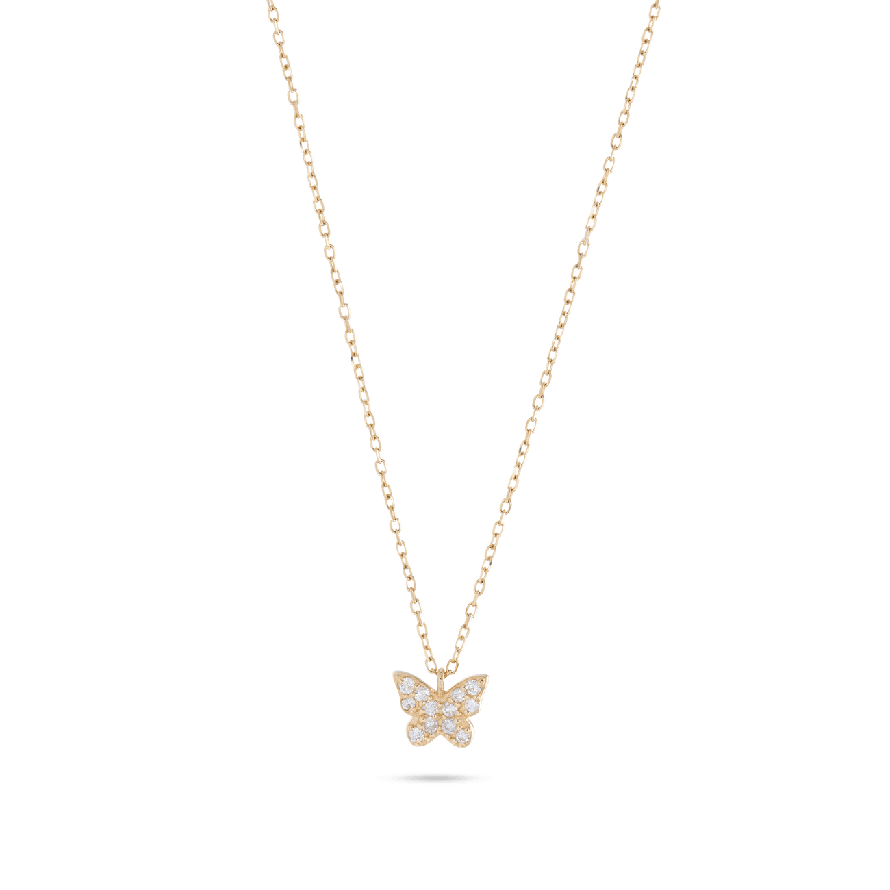 0.15 Carats Round Shape Moissanite Butterfly Necklace