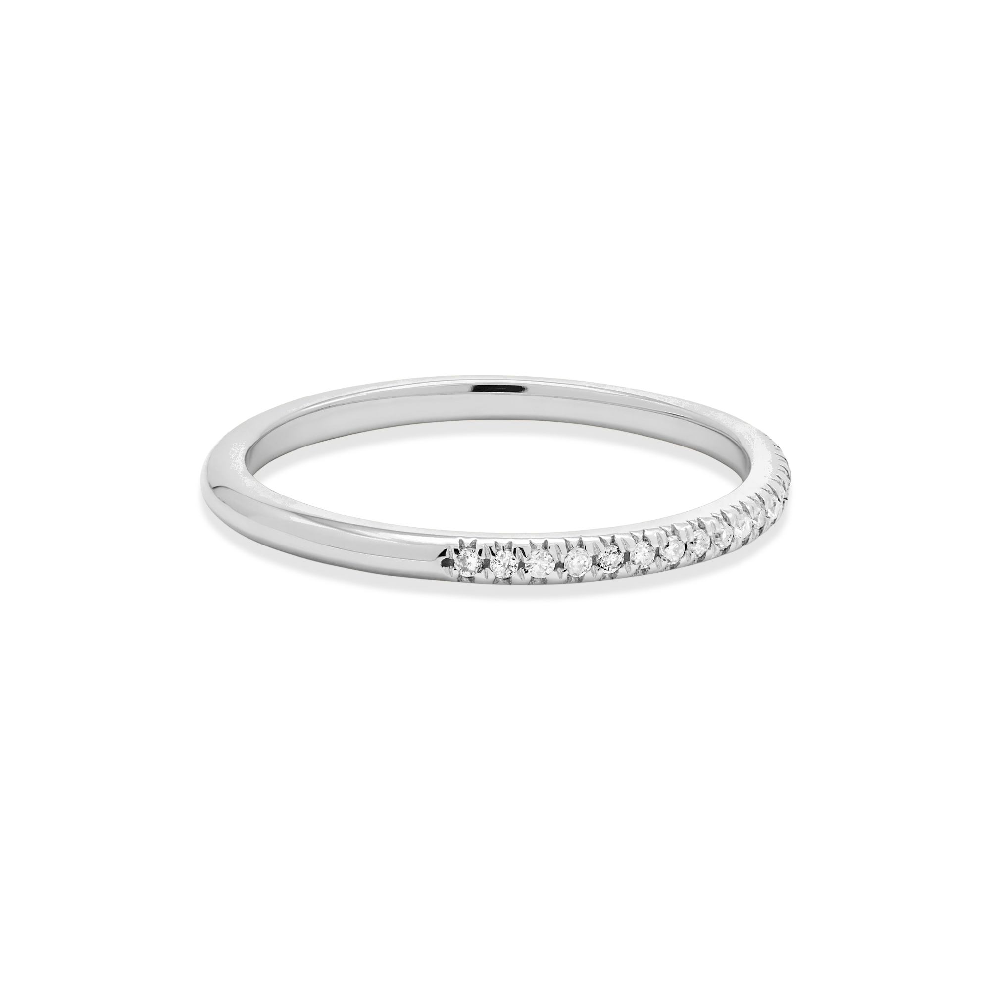 0.12 Carats Lab Grown Diamond Round Shape Eternity Wedding Band