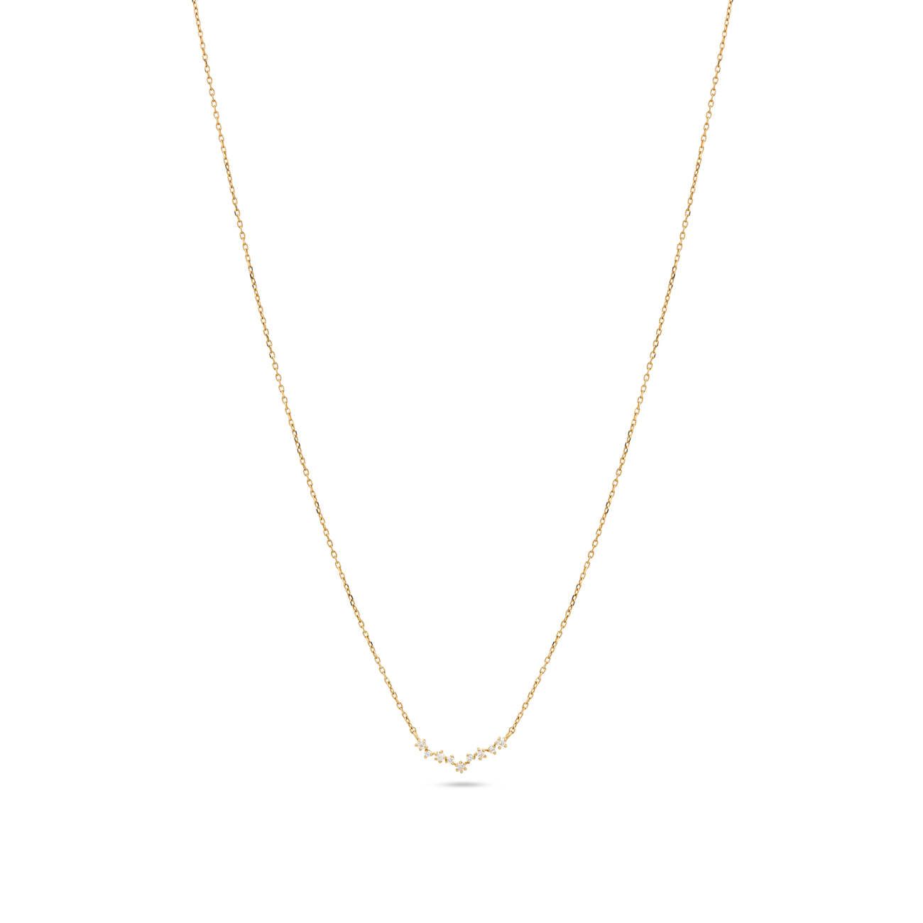 0.04 Carats Round Shape Moissanite Stars Necklace