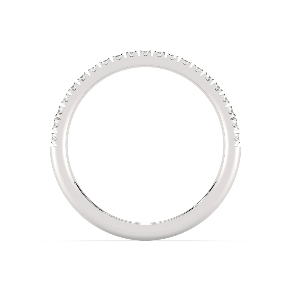 0.25 Carats Lab Grown Diamond Round Shape Half Eternity Wedding Band