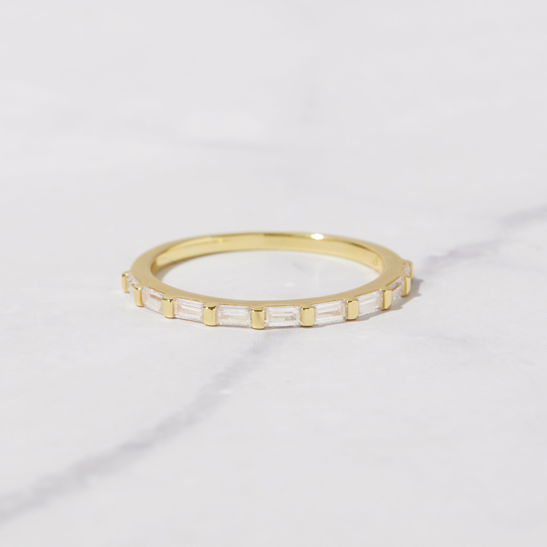 0.50 Carats Moissanite Baguette Cut Minimalist Wedding Band