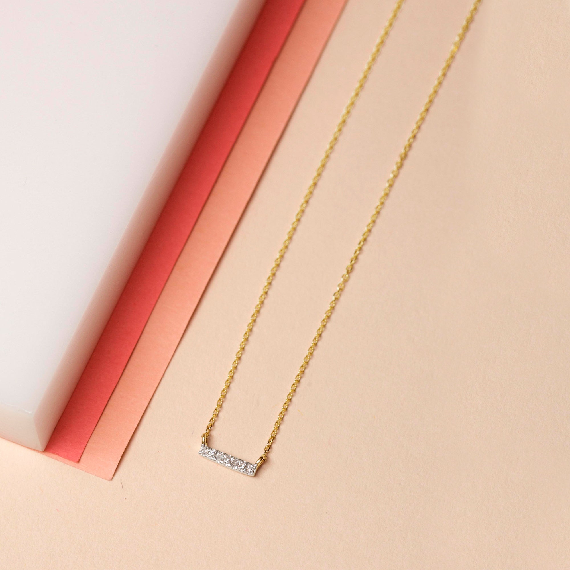 0.15 Carats Round Shape Moissanite Pave Necklace