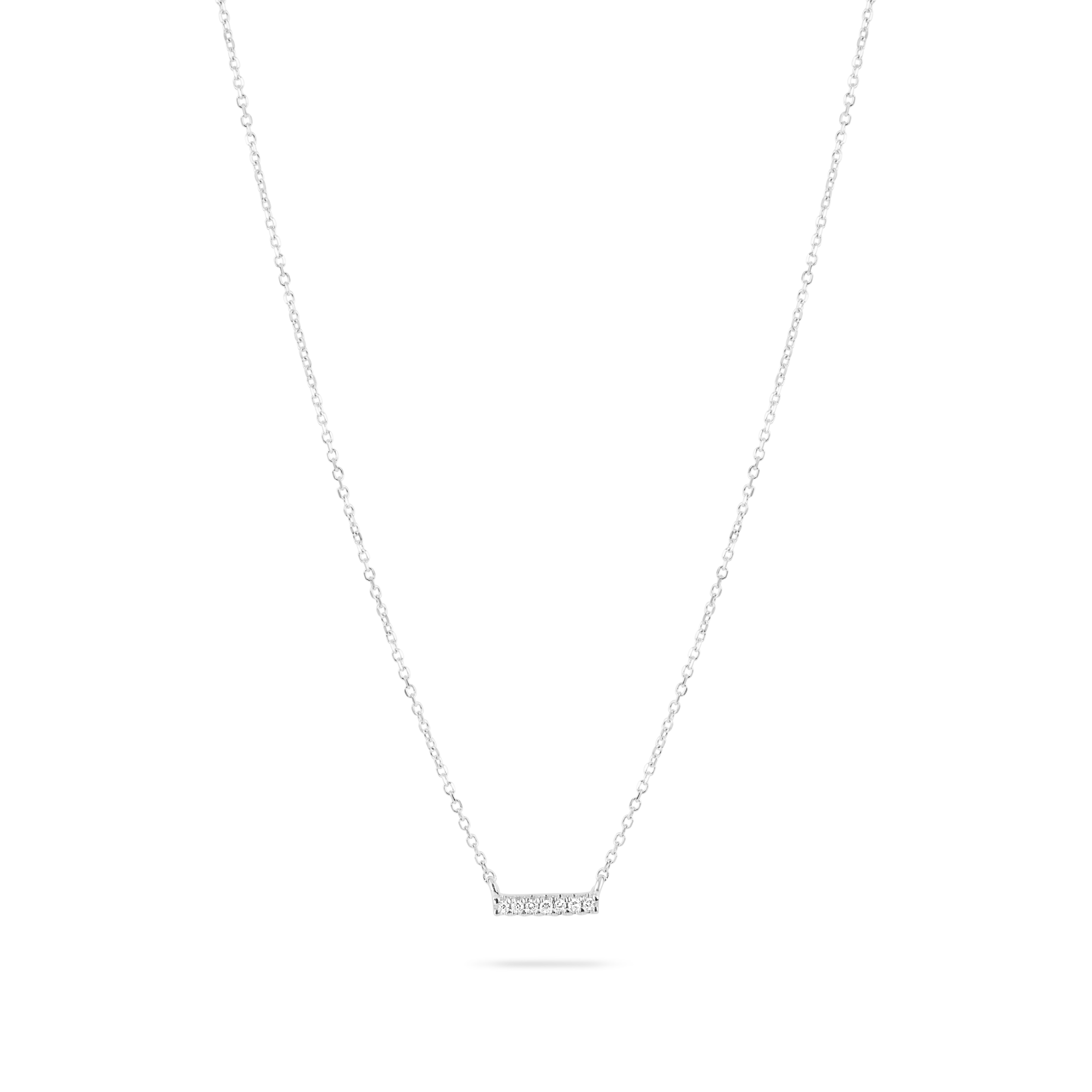 0.15 Carats Round Shape Moissanite Pave Necklace