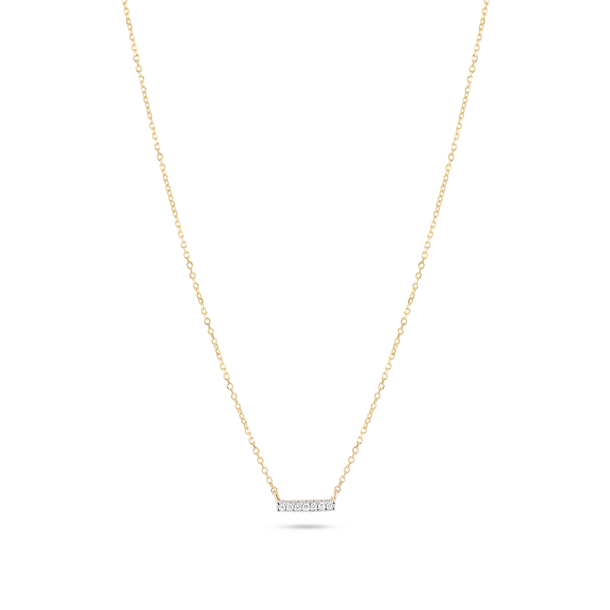 0.15 Carats Round Shape Moissanite Pave Necklace