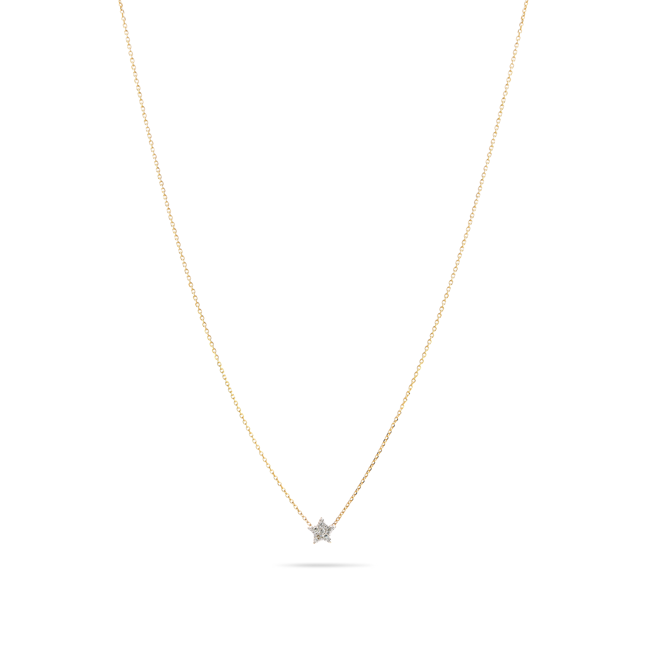 0.05 Carats Round Shape Moissanite Star Necklace