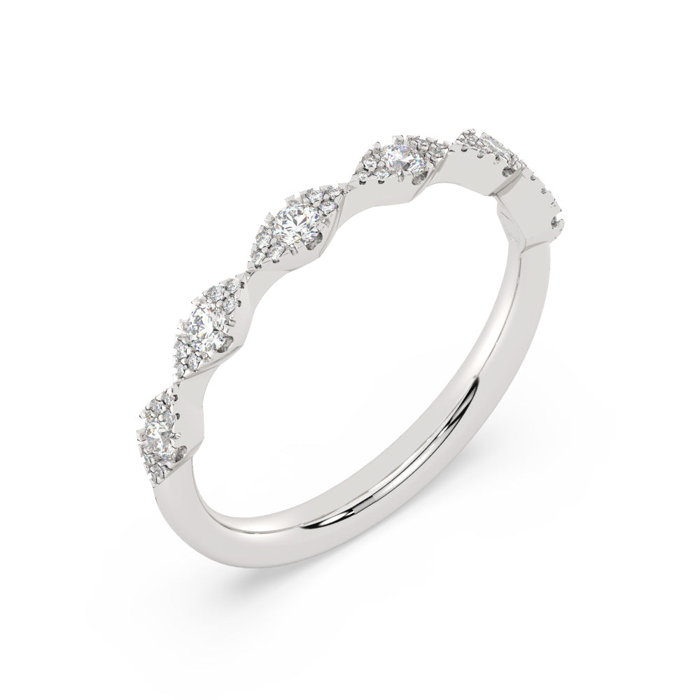 0.33 Carats Lab Grown Diamond Round Shape Eternity Wedding Band