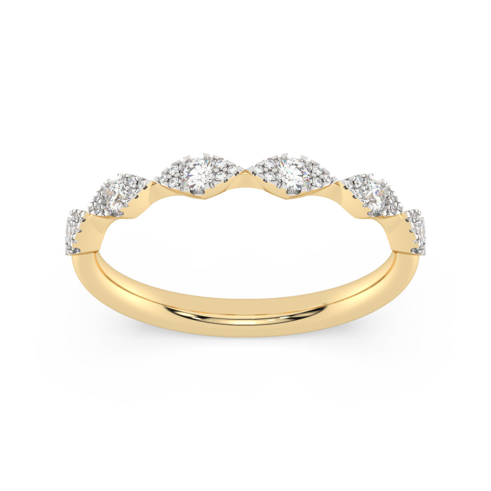 0.33 Carats Lab Grown Diamond Round Shape Eternity Wedding Band