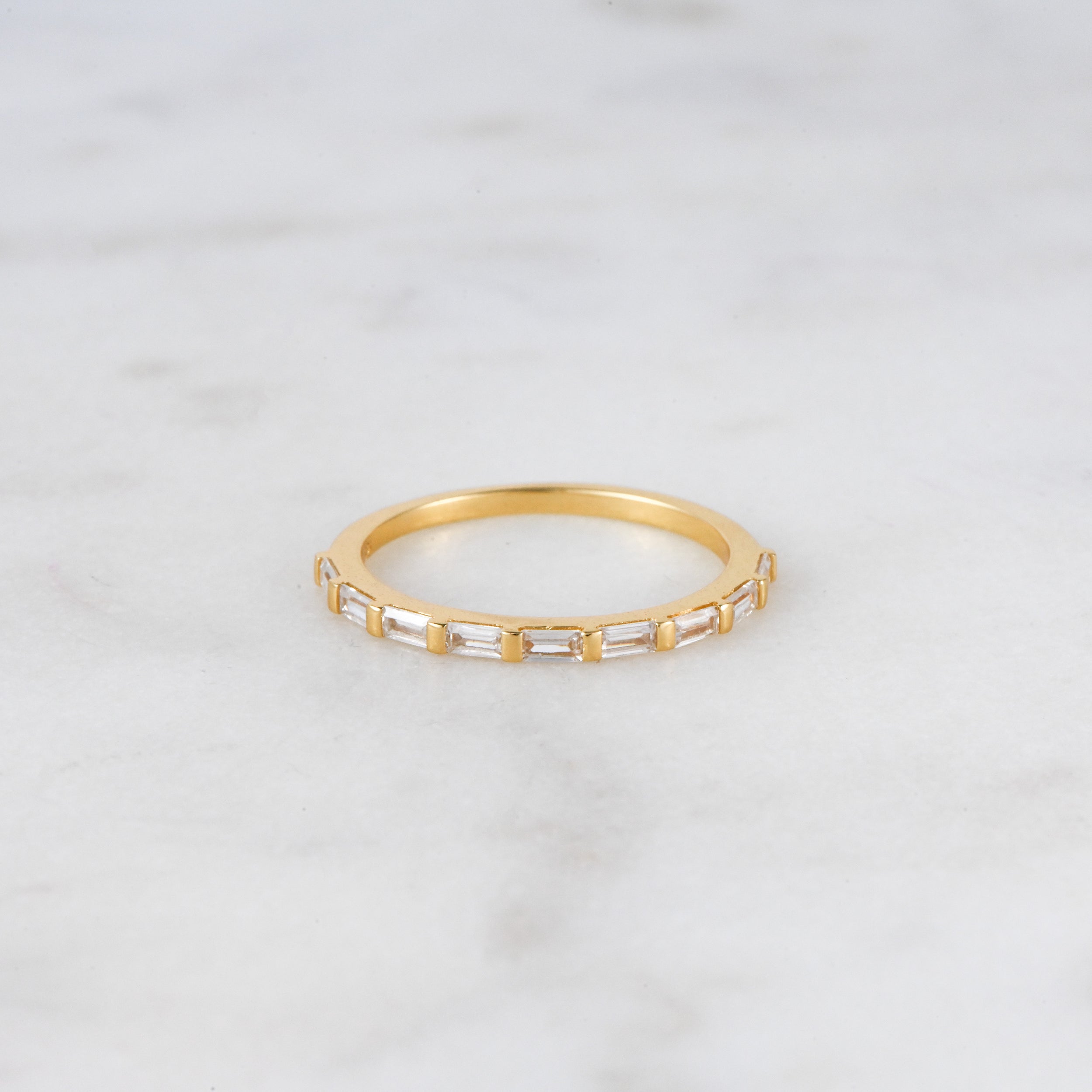 0.50 Carats Moissanite Baguette Cut Minimalist Wedding Band