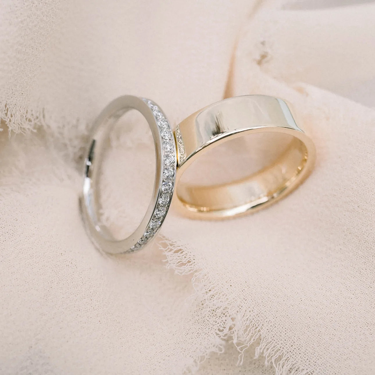 0.55 Carats Lab Grown Diamond Round Shape Full Eternity Wedding Band