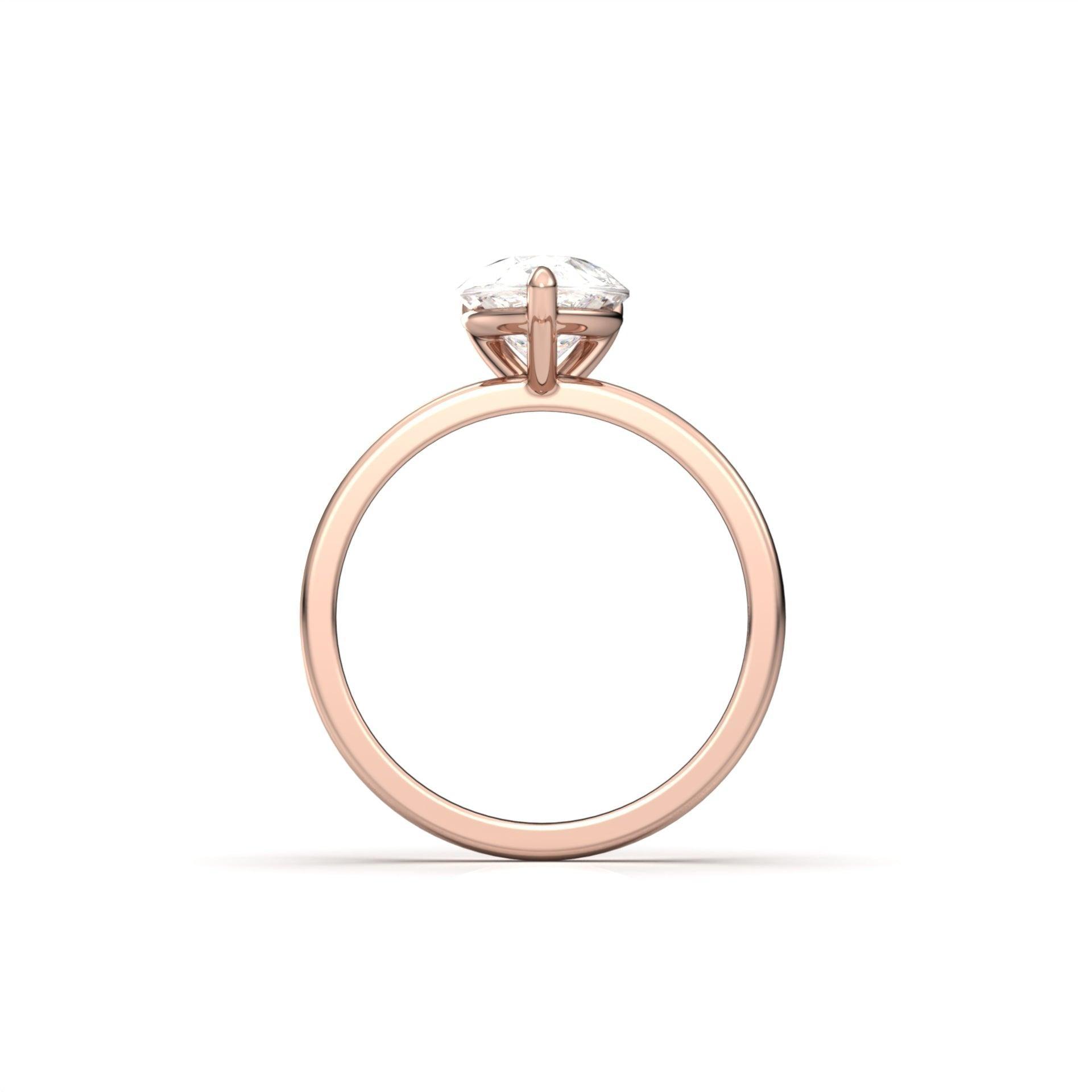 1.75 Carats Pear Shape Moissanite Solitaire Engagement Ring