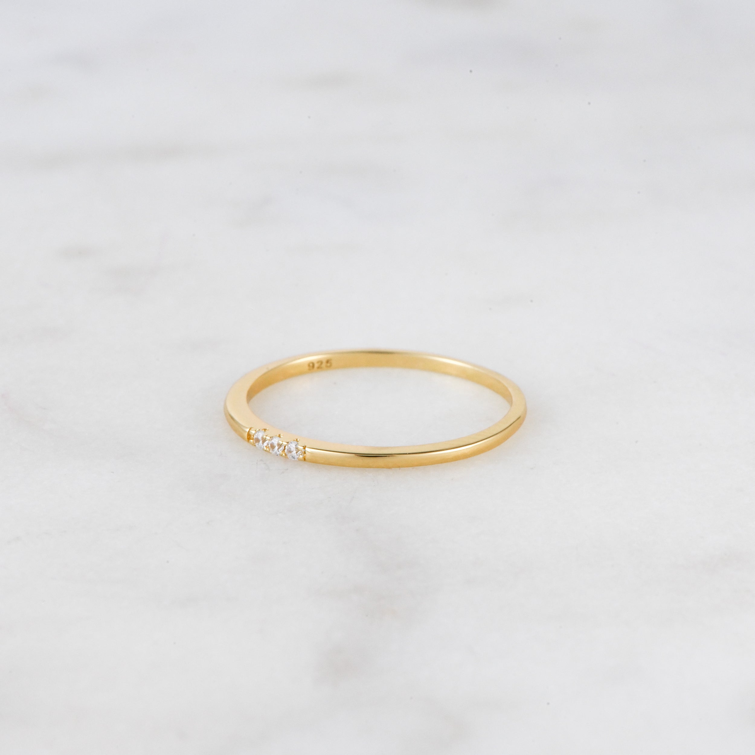 0.08 Carats Moissanite Round Shape Minimalist Wedding Band