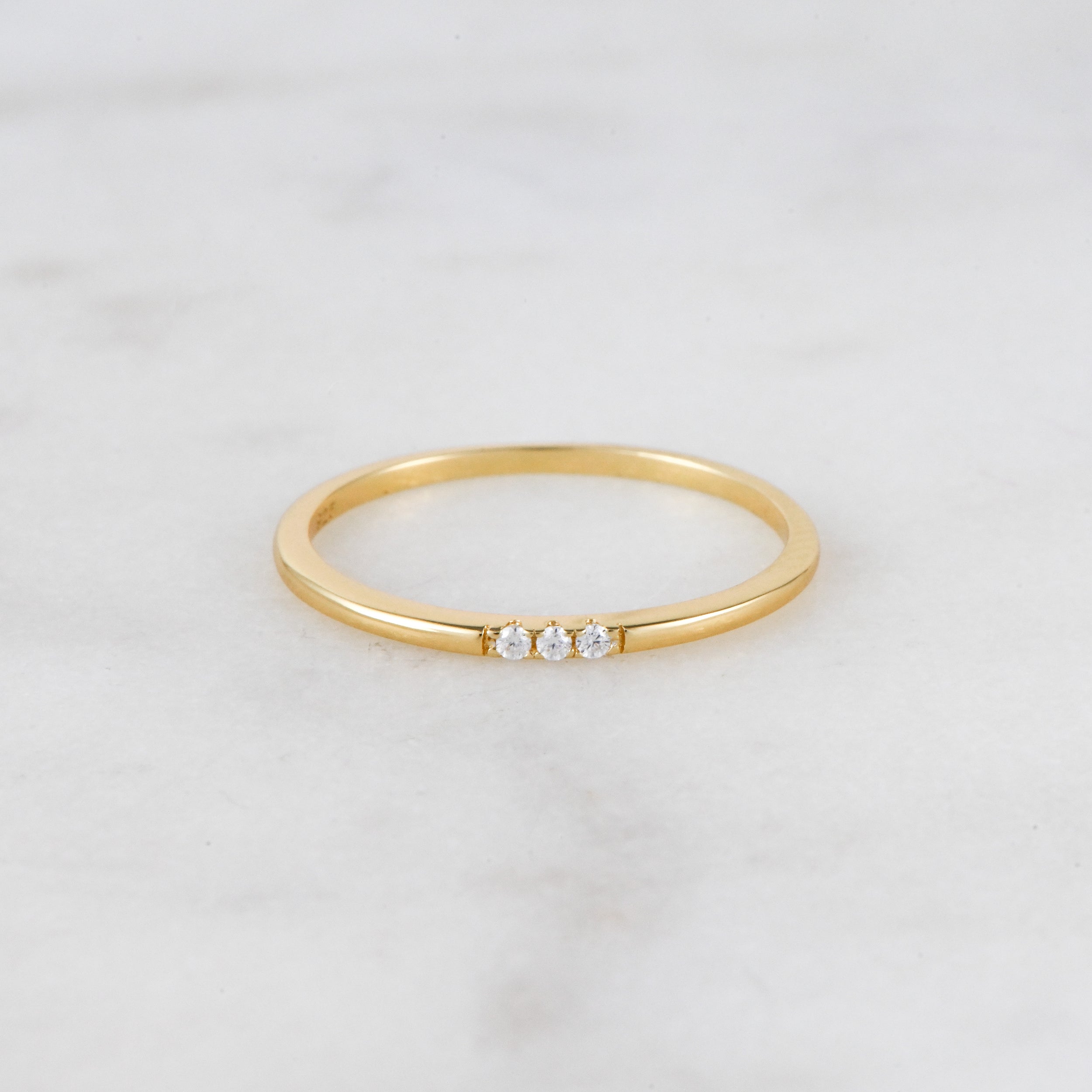 0.08 Carats Moissanite Round Shape Minimalist Wedding Band