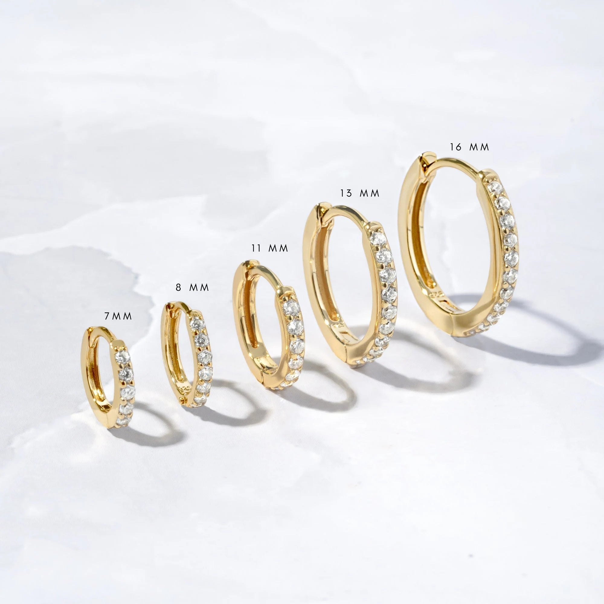 0.32 TCW Round Shape Moissanite Huggies Earrings