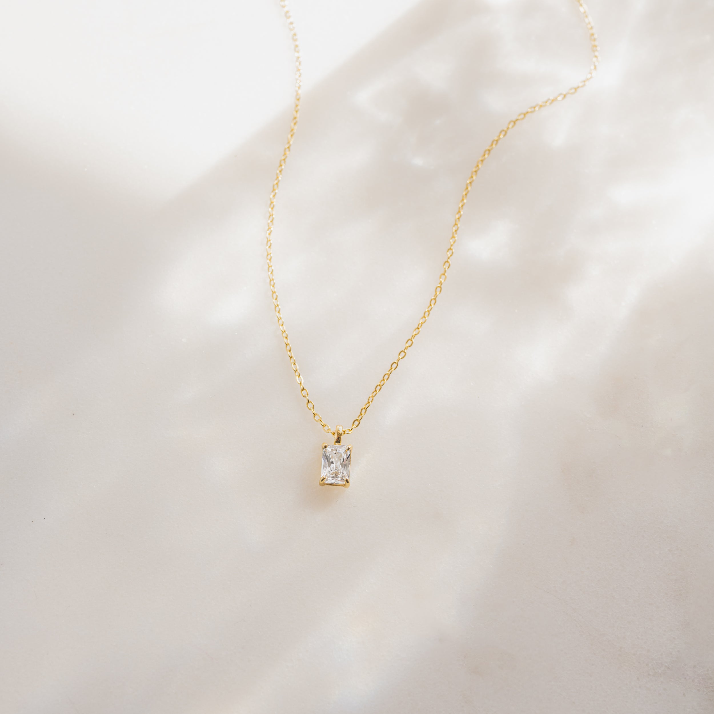 1.0 Carats Radiant Shape Moissanite Solitaire Necklace