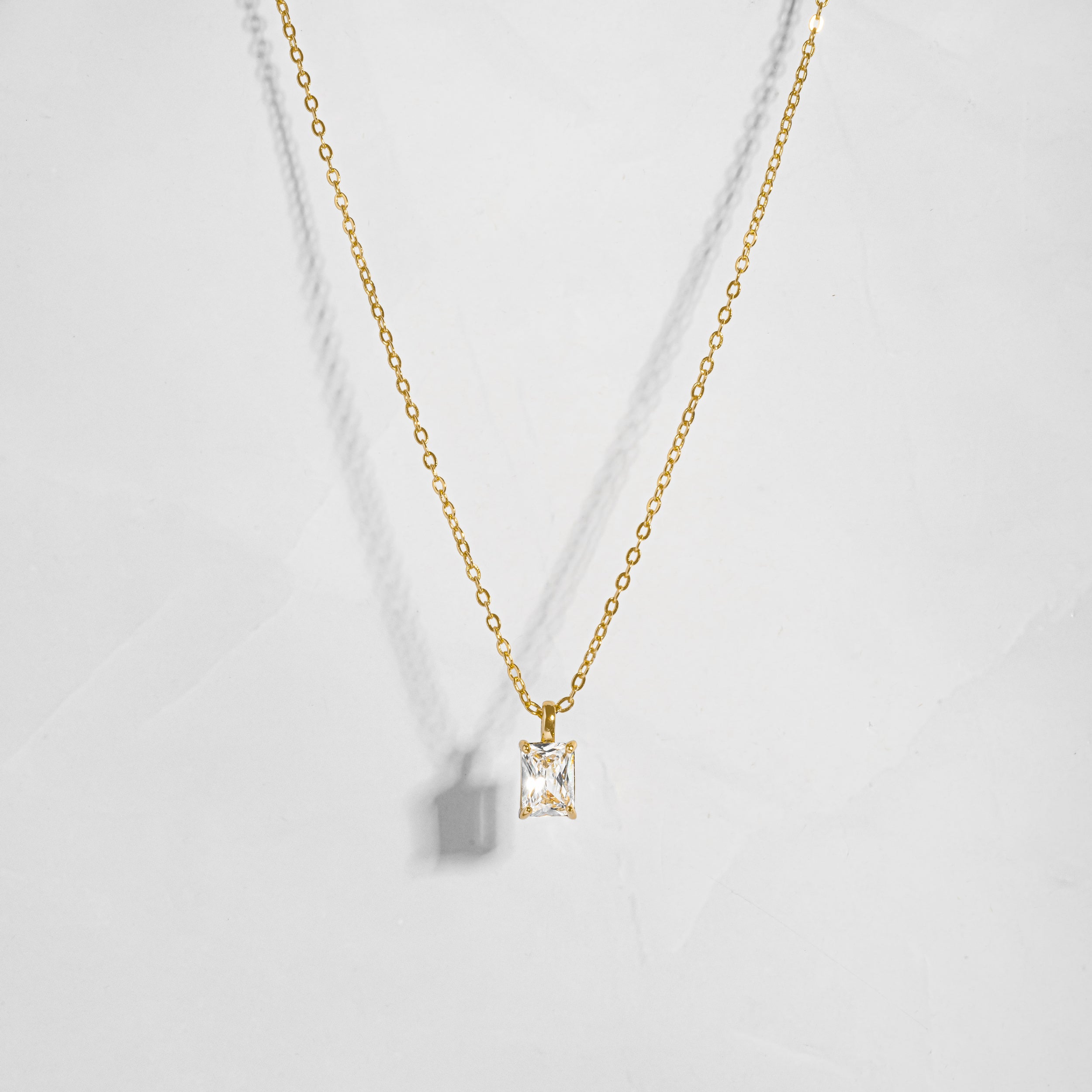 1.0 Carats Radiant Shape Moissanite Solitaire Necklace