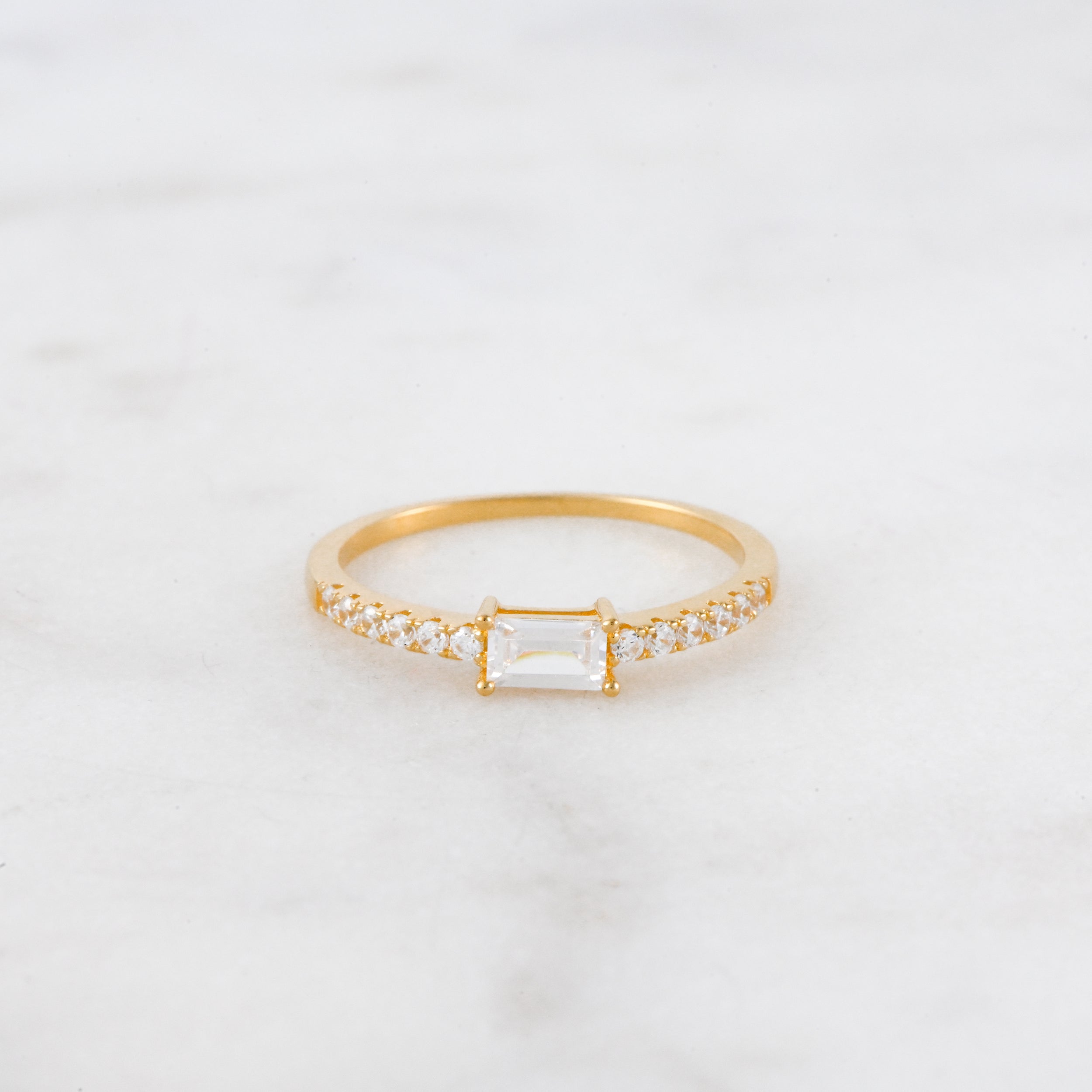 0.35 Carats Moissanite Baguette Cut Minimalist Wedding Band