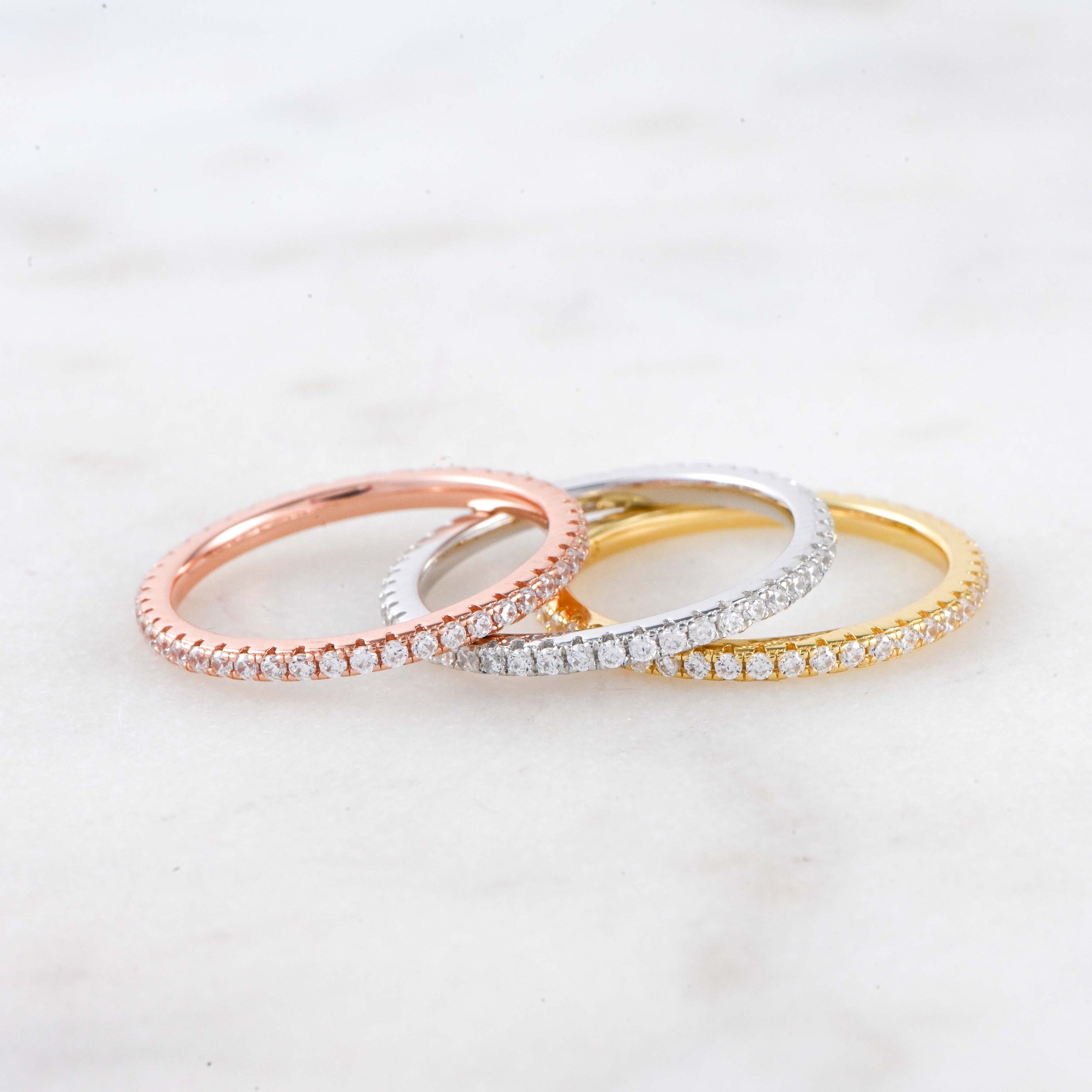 0.30 Carats Moissanite Round Cut Eternity Wedding Band